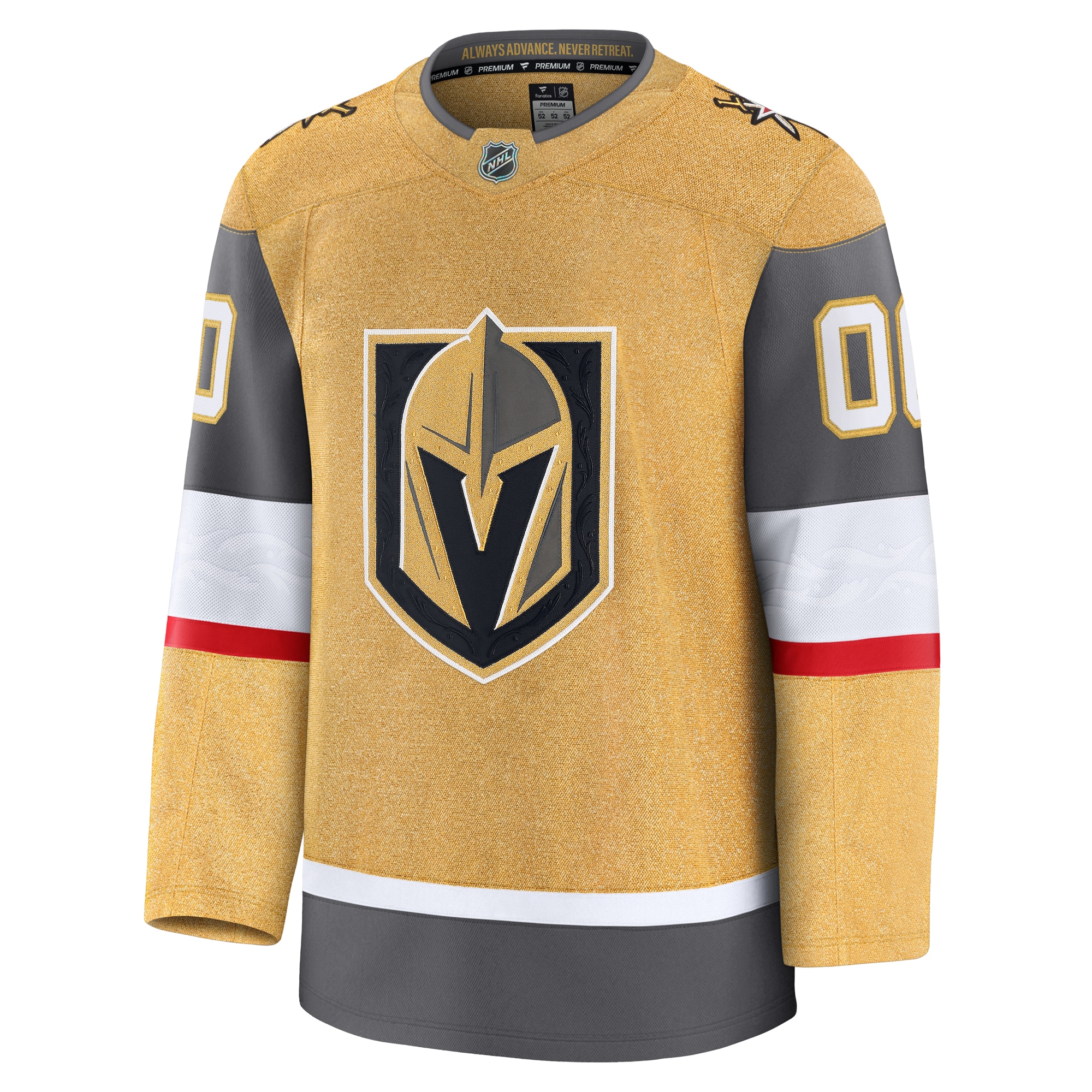 Vegas Golden Knights Gold Home Premium Custom NHL Jersey Men's