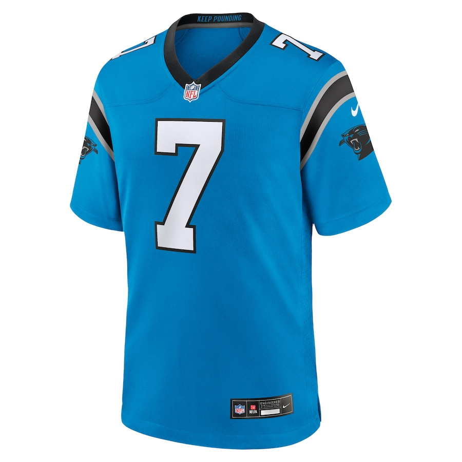Jadeveon Clowney 7 Carolina Panthers Alternate Game Blue NFL Jersey Men's