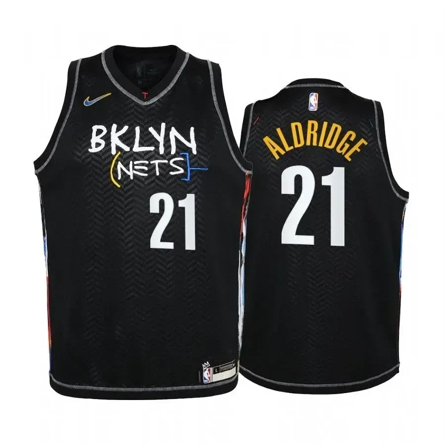 Lamarcus Aldridge Brooklyn Nets Black City Edition NBA Jersey Youth