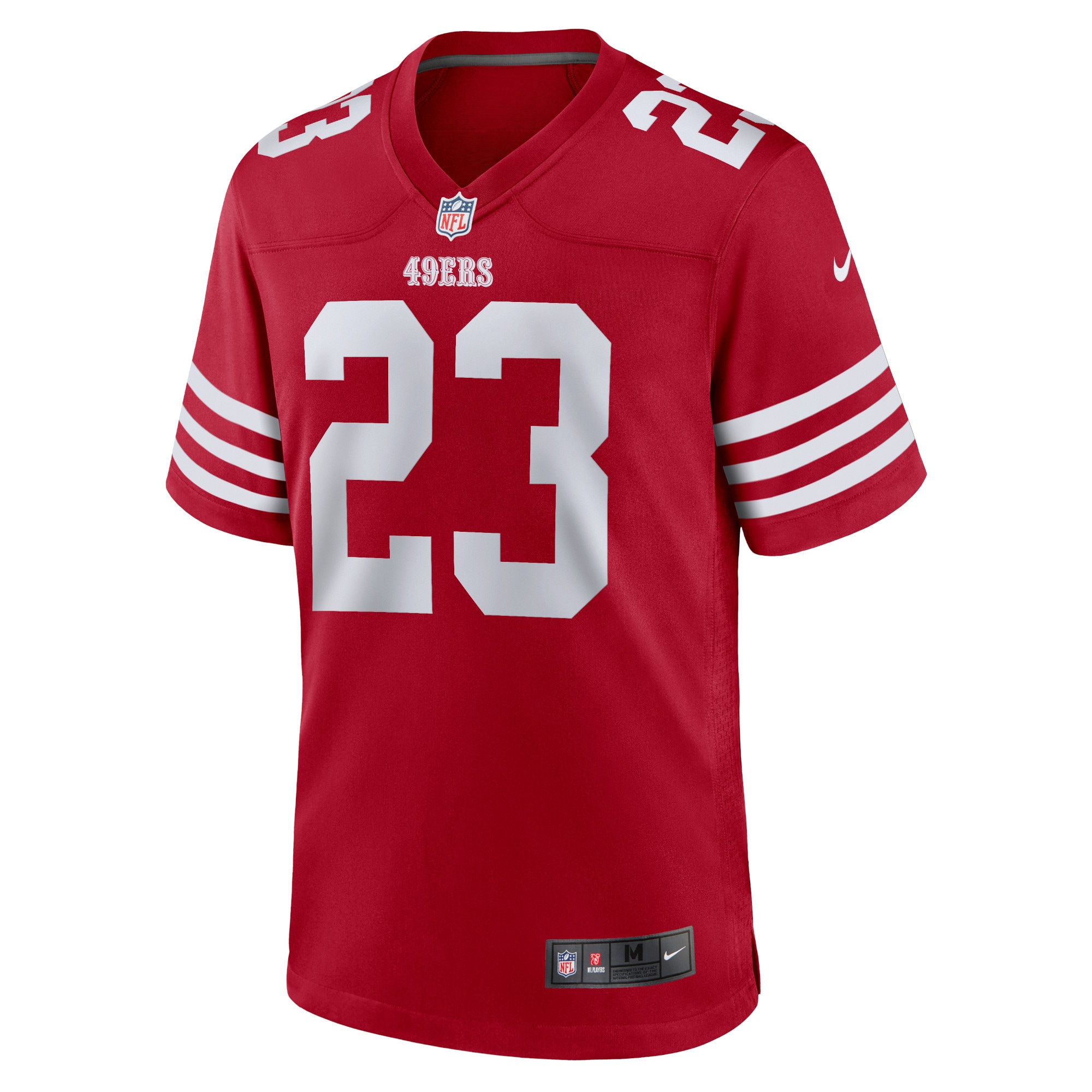 San Francisco 49ers Christian McCaffrey Scarlet Game Player NFL Jersey Men's
