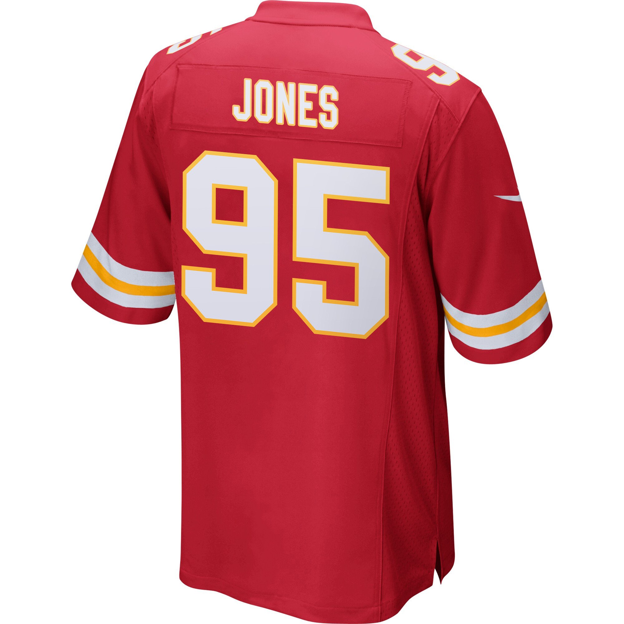 Chris Jones 95 Kansas City Chiefs Super Bowl LIX Champions Patch New Orleans Where Legends Are Made' EMBROIDERED Game Red NFL Jersey Men's