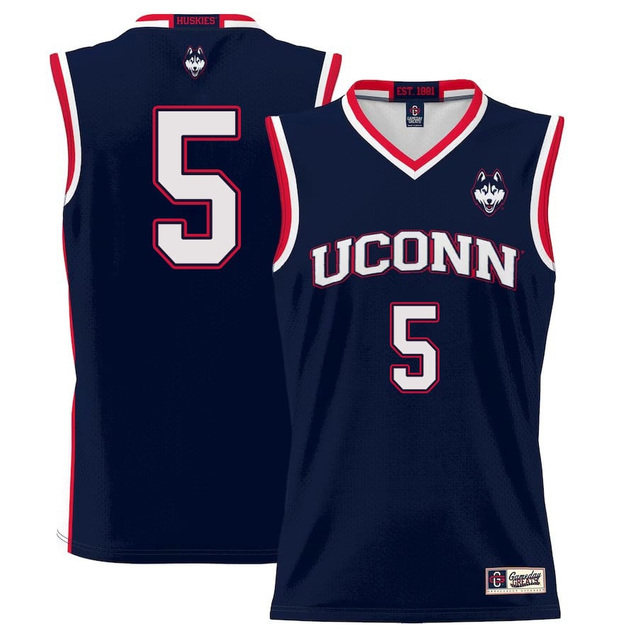 Hassan Diarra 5 UConn Huskies Navy NCAA Jersey Men's