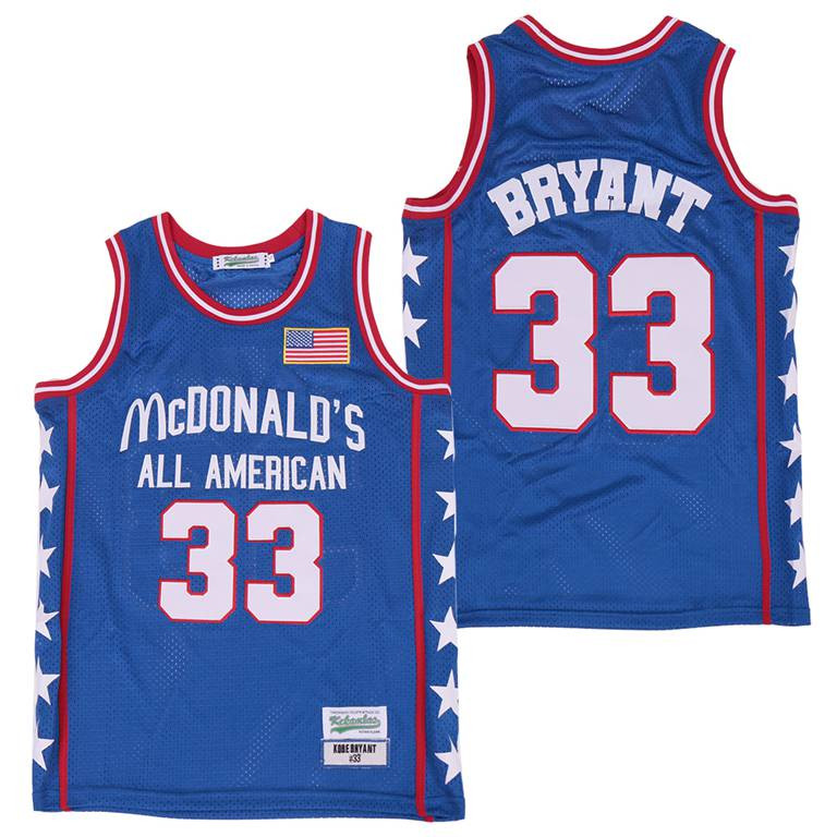 Kobe Bryant 33 McDonald's All American Throwback Swingman Blue NBA Jersey Men's