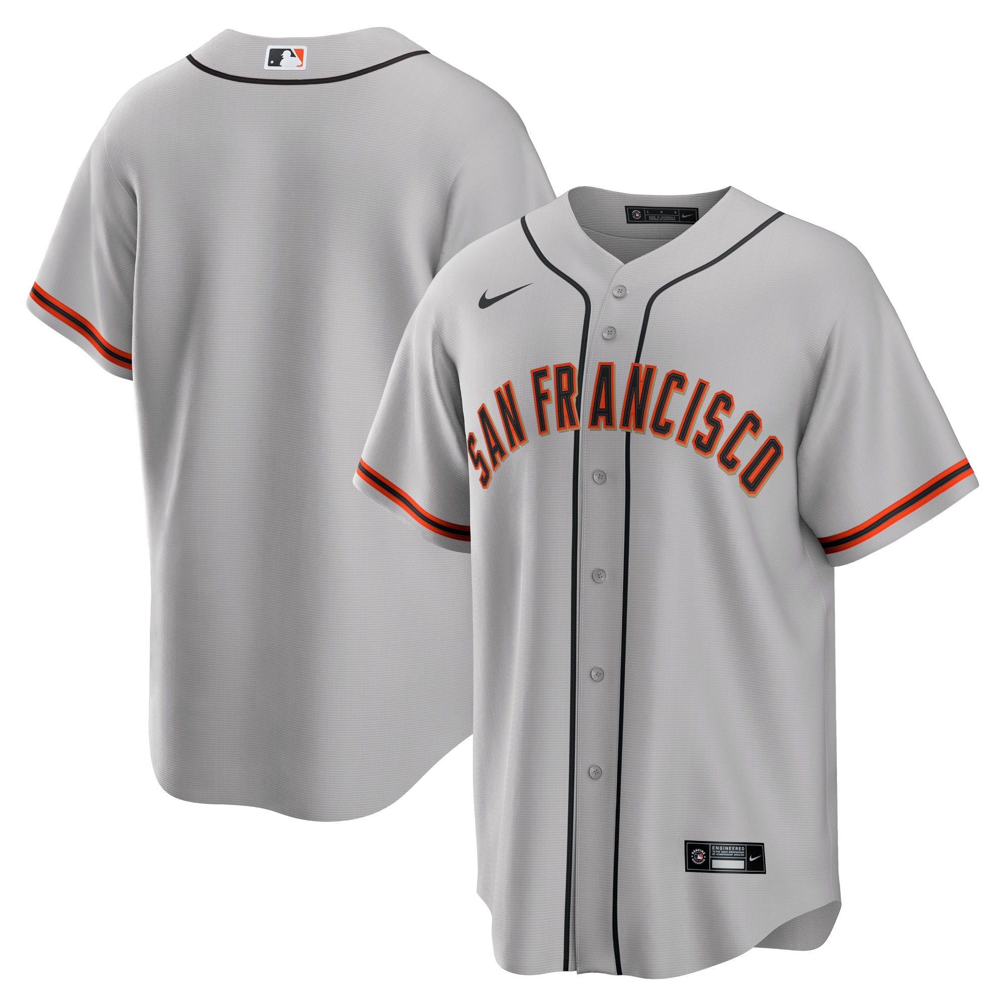 San Francisco Giants Gray Road Team MLB Jersey Men's