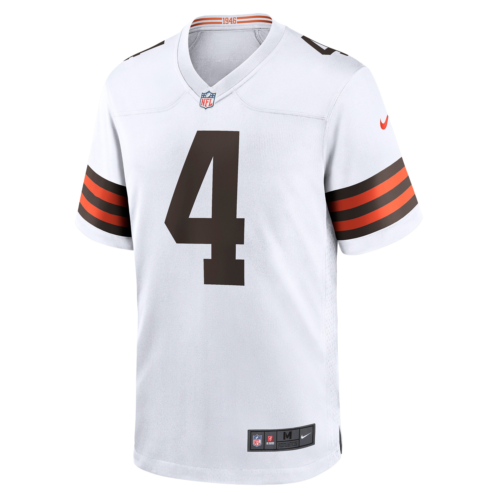 Cleveland Browns Deshaun Watson White Game NFL Jersey Men's