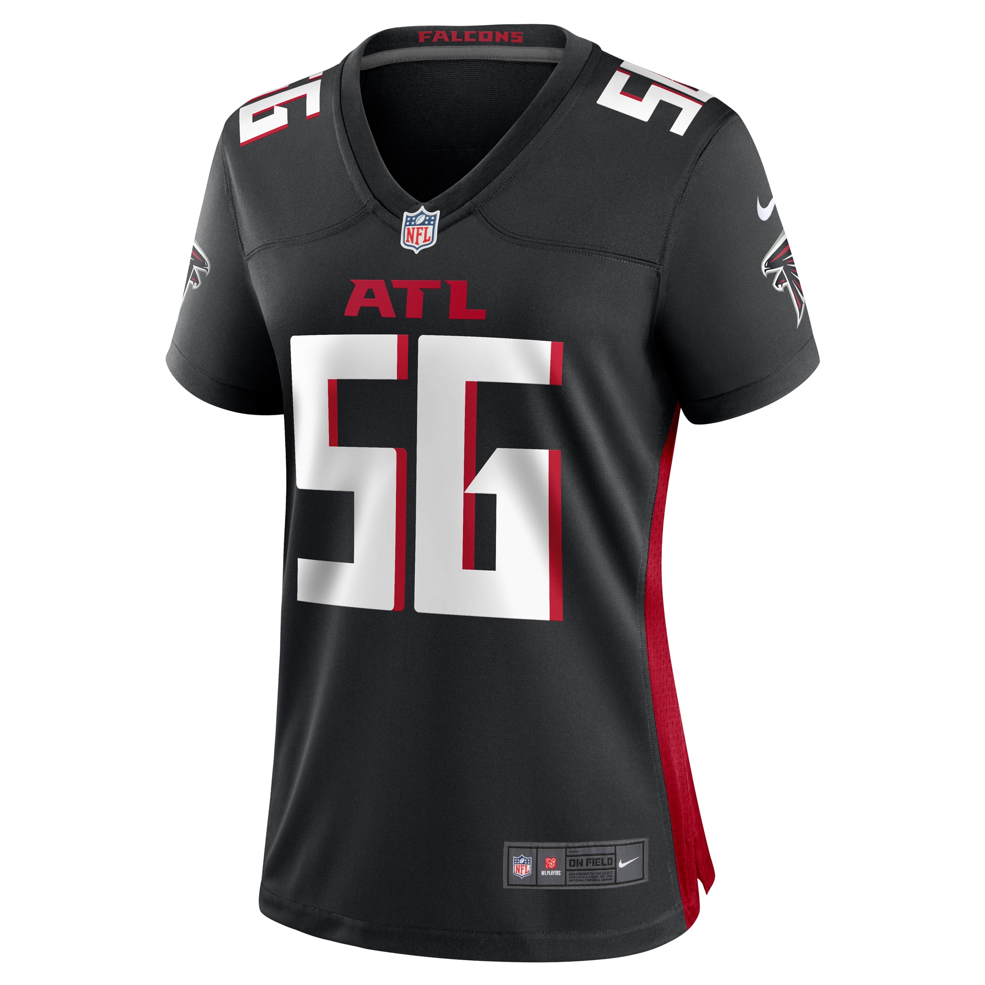 Atlanta Falcons Jovaughn Gwyn Black Team Game NFL Jersey Women's