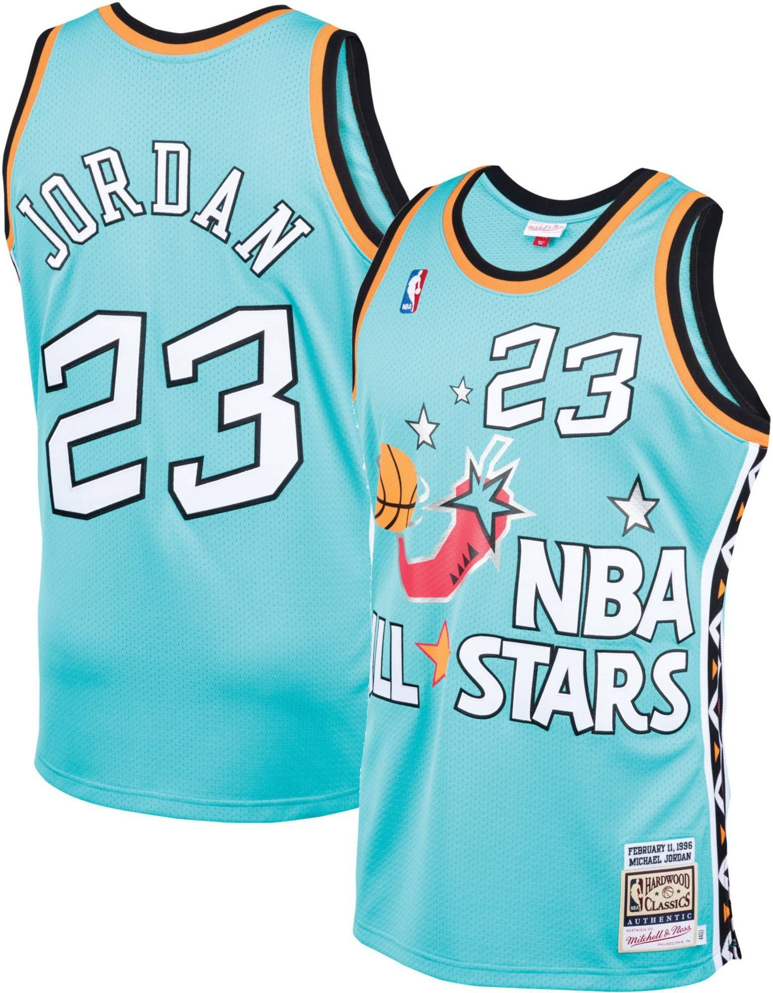 Mitchell Ness Chicago Bulls All Star Game '96 Michael Jordan 23 Teal Swingman NBA Jersey Men's