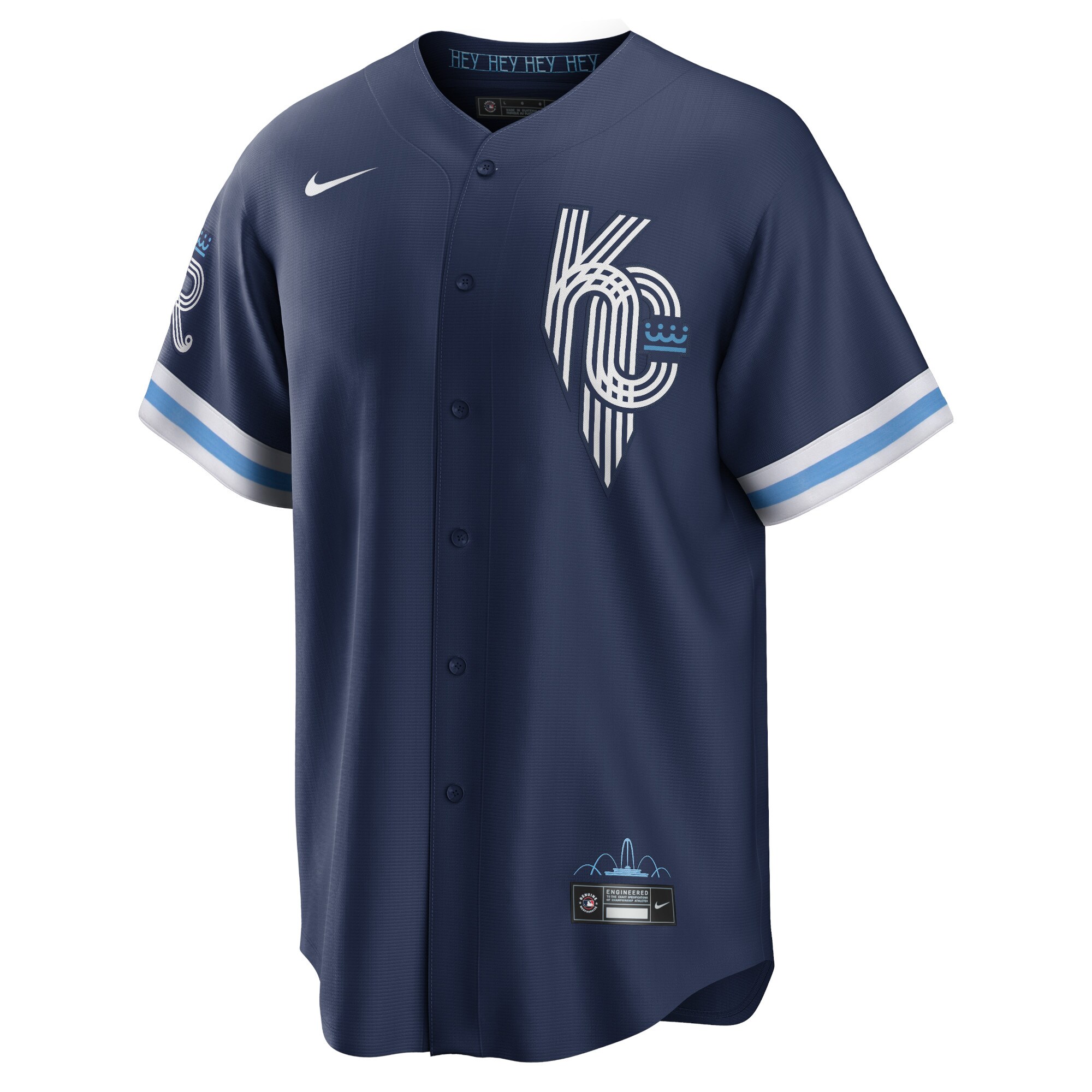 Kansas City Royals Salvador Perez Navy City Connect Player MLB Jersey Men's