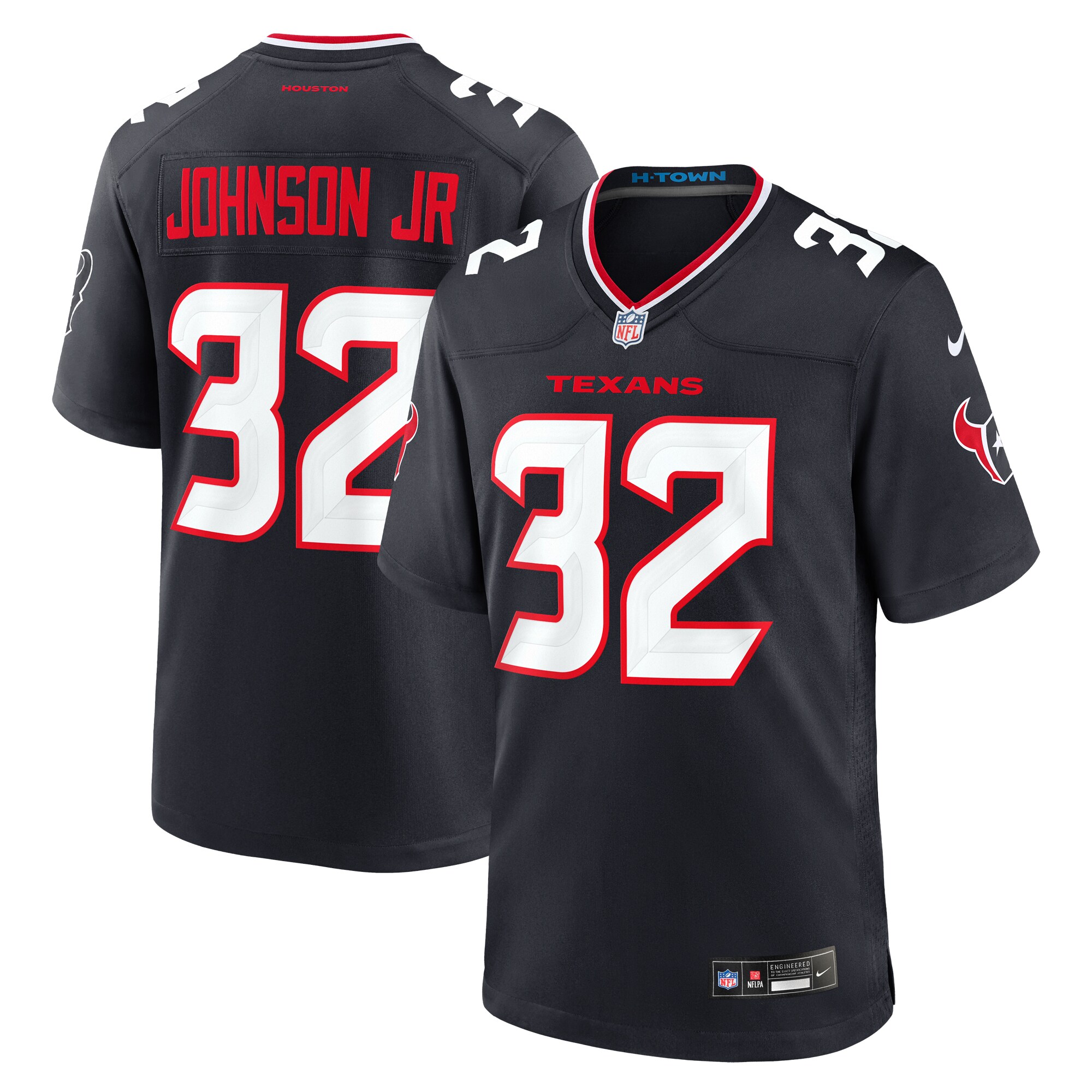 Houston Texans Lonnie Johnson Jr. Navy Team Game NFL Jersey Men's