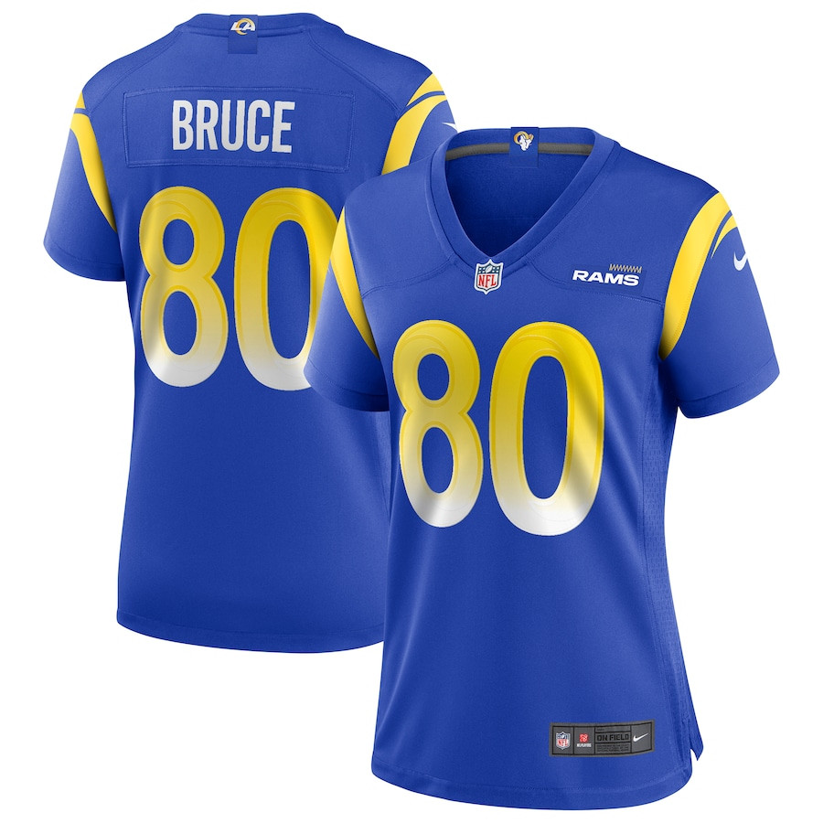 Isaac Bruce 80 Los Angeles Rams Game Retired Royal NFL Jersey Women's