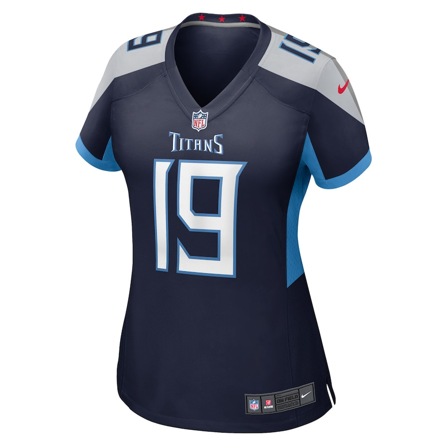 Jha'Quan Jackson 19 Tennessee Titans Game Navy NFL Jersey Women's
