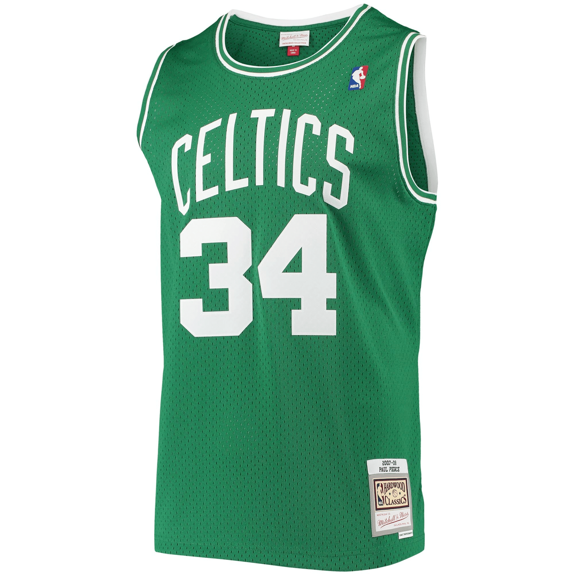 Paul Pierce Boston Celtics Mitchell Ness 2007-08 Hardwood Classics Swingman Kelly Green NBA Jersey Men's