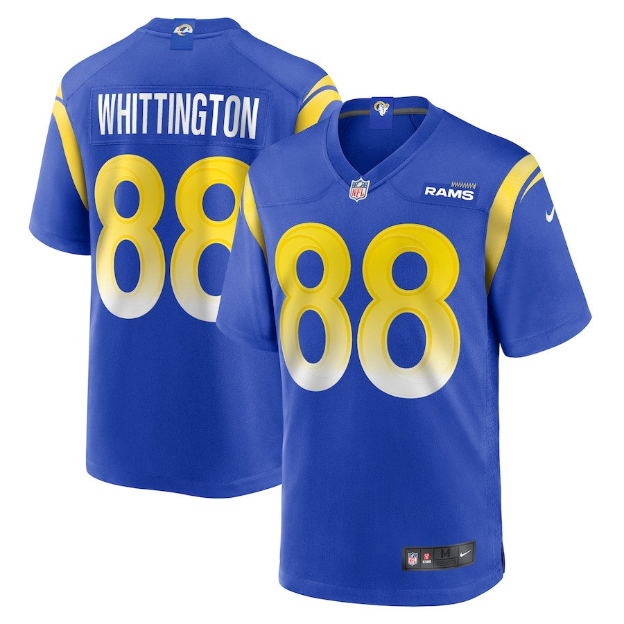 Jordan Whittington 88 Los Angeles Rams Team Game Royal NFL Jersey Men's