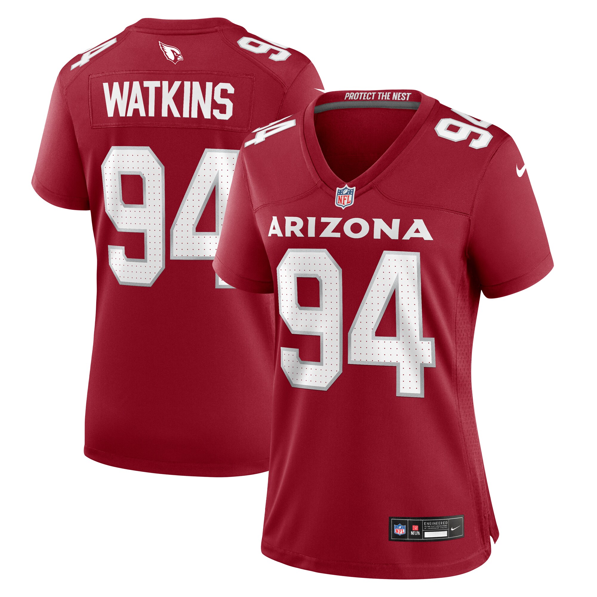 Arizona Cardinals Carlos Watkins Cardinal Game Player NFL Jersey Women's