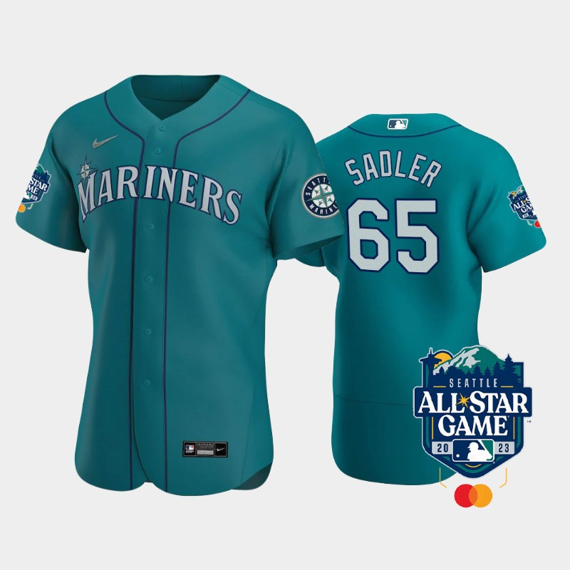 2023 All Star Game Seattle Mariners 65 Casey Sadler Aqua MLB Jersey Men's