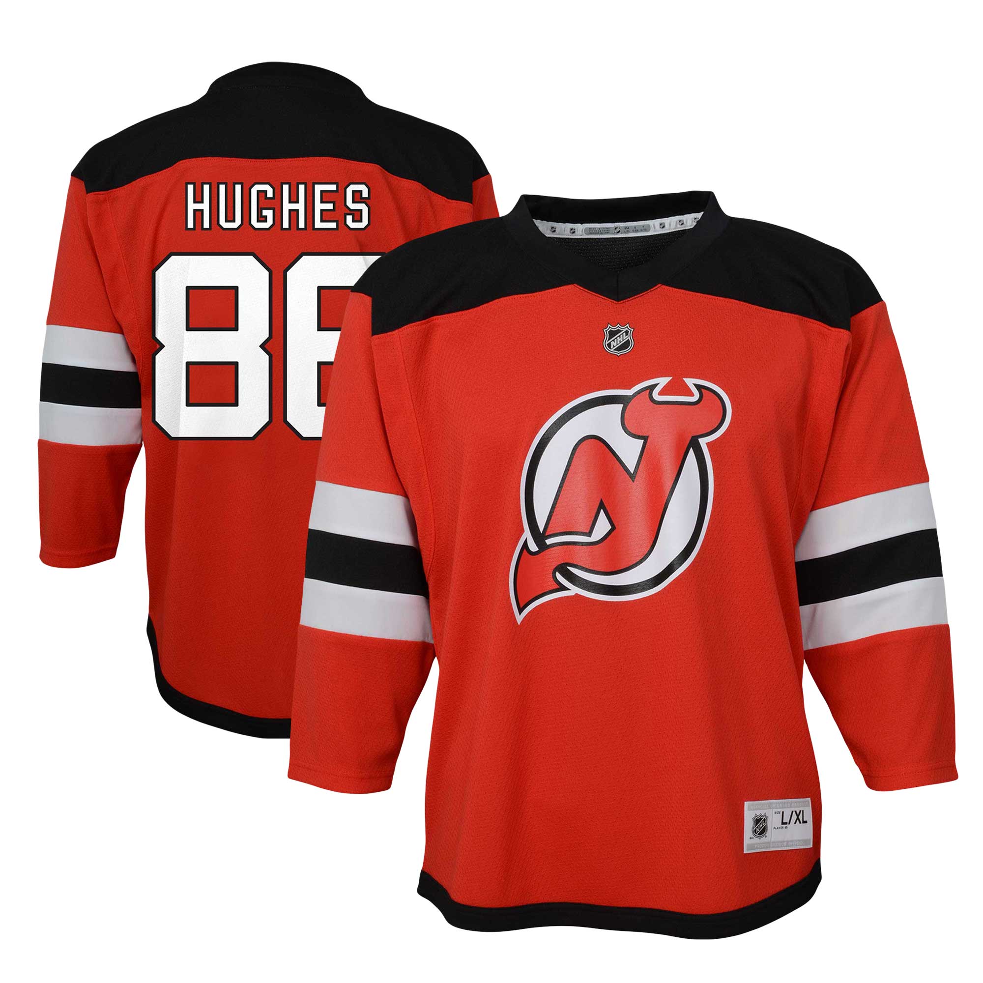 Infant New Jersey Devils Jack Hughes Red Home Player NHL Jersey Men's
