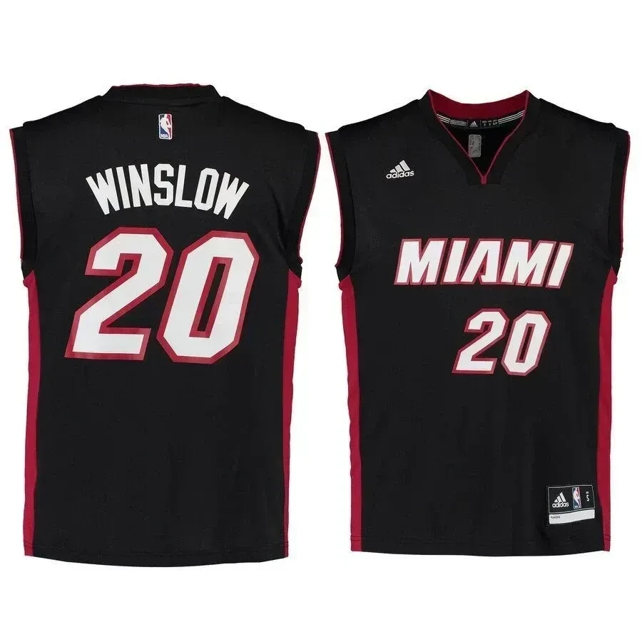 Justise Winslow Miami Heat Road Black NBA Jersey Men's