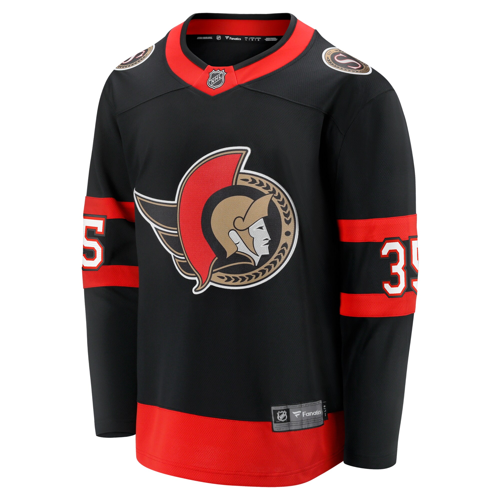 Ottawa Senators Linus Ullmark Black Home Premier Breakaway Player NHL Jersey Men's