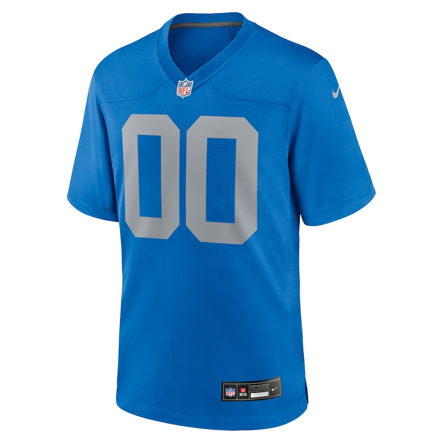 Detroit Lions Alternate Custom Game Blue NFL Jersey Men's