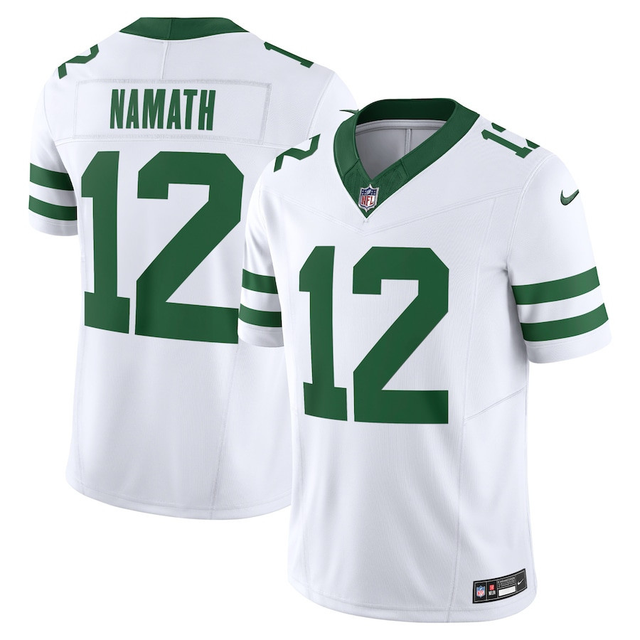 Joe Namath 12 New York Jets Game Legacy White NFL Jersey Men's