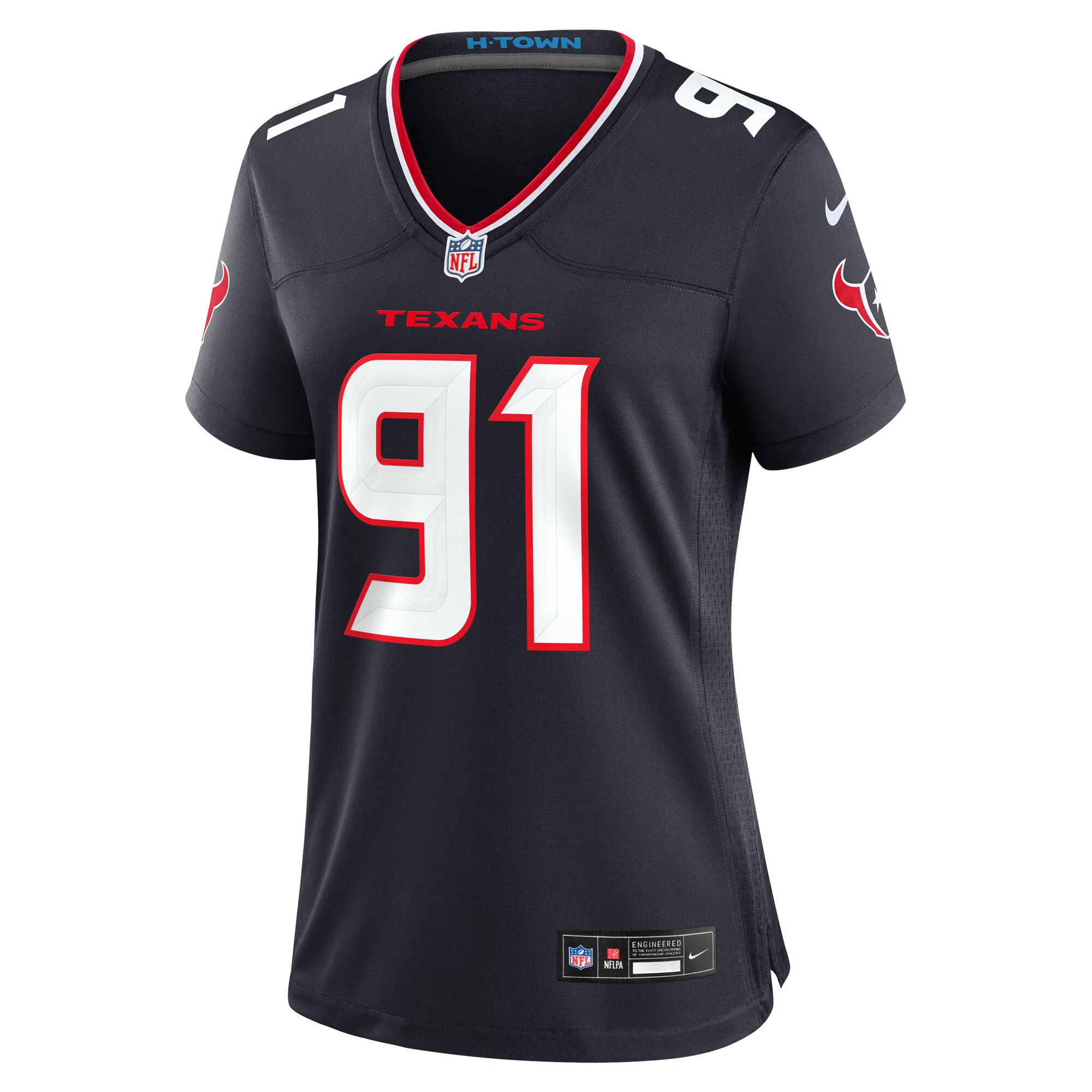 Houston Texans Folorunso Fatukasi Navy Team Game NFL Jersey Women's