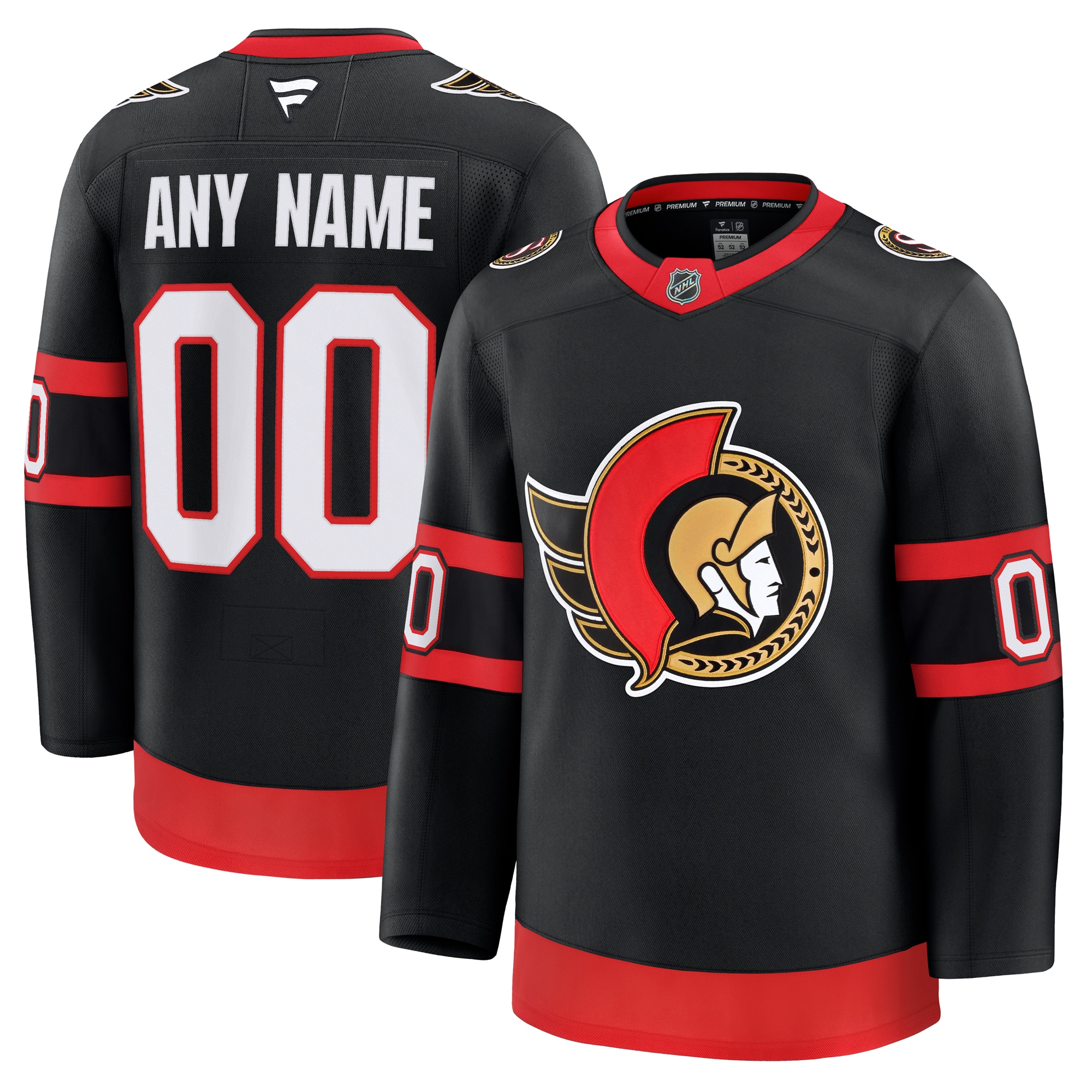Ottawa Senators Black Home Premium Custom NHL Jersey Men's