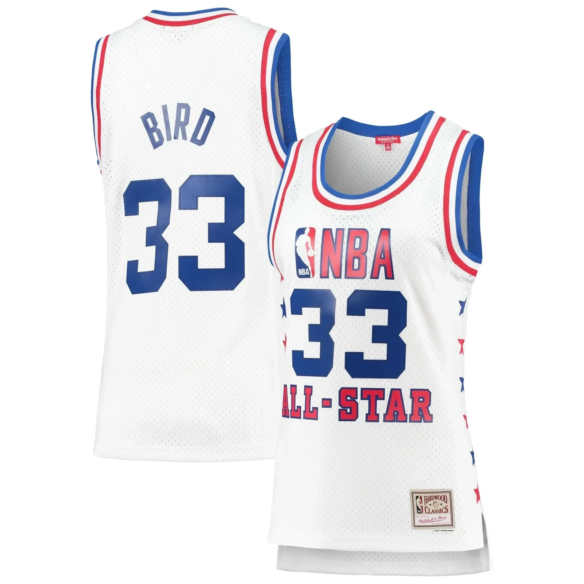 Larry Bird Eastern Conference Mitchell Ness 1985 All Star Game Swingman White NBA Jersey Women's