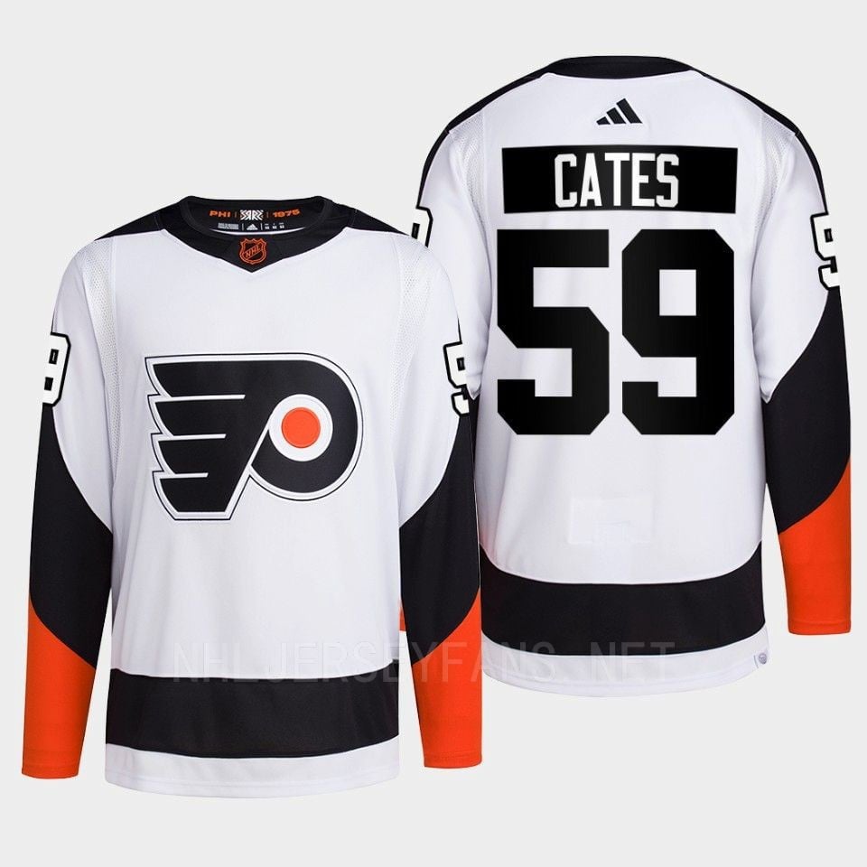 Philadelphia Flyers 2022 Reverse Retro 2.0 Jackson Cates 59 White Primegreen NHL Jersey Men's