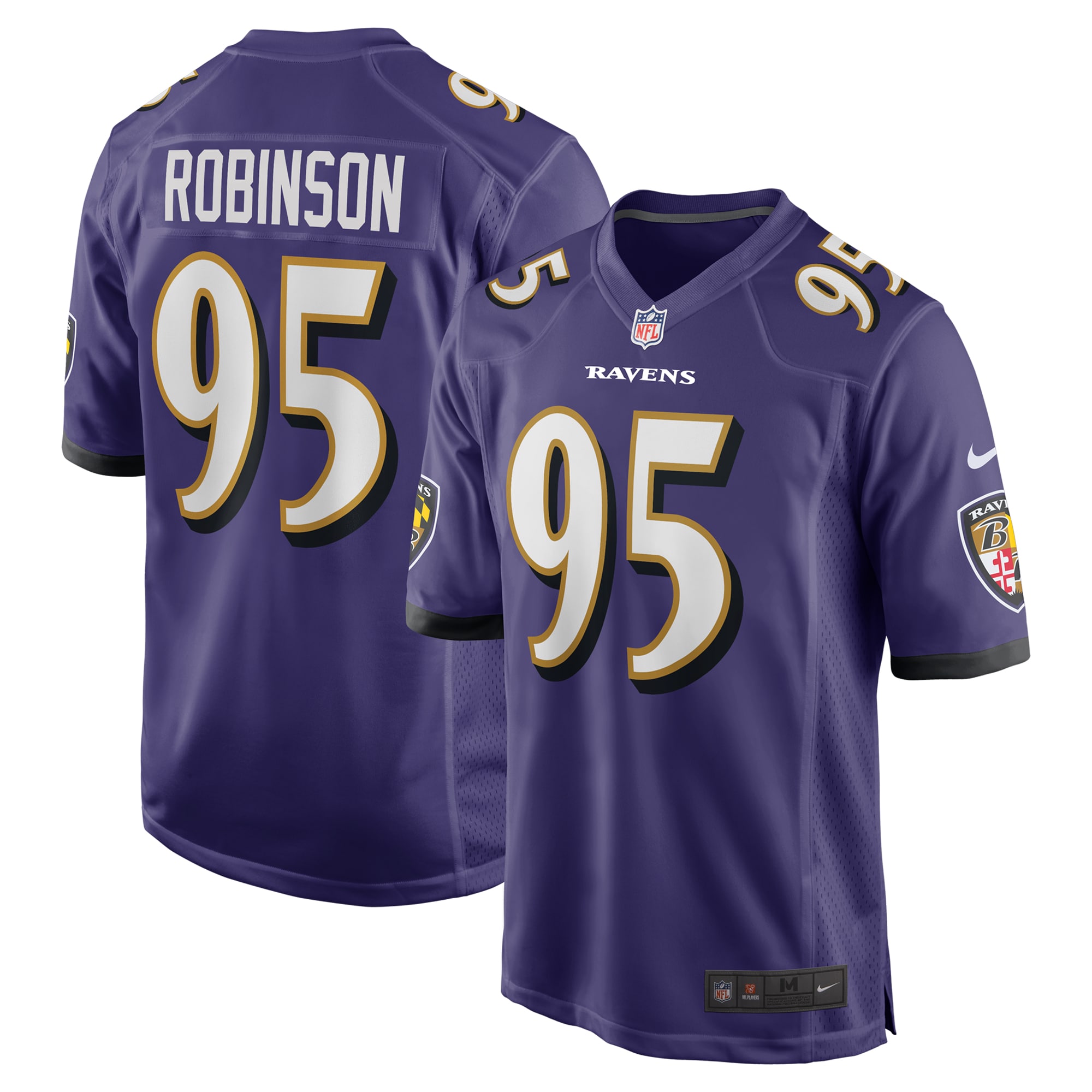 Baltimore Ravens Tavius Robinson Purple Team Game NFL Jersey Men's