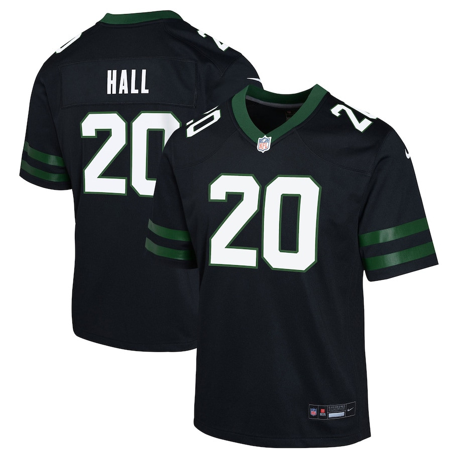Breece Hall 20 New York Jets Alternate Game Legacy Black NFL Jersey Youth