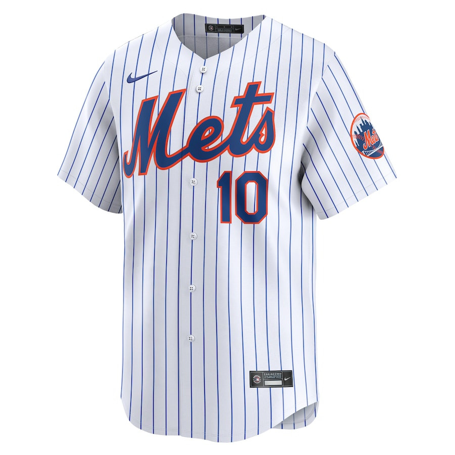 Ronny Mauricio 10 New York Mets Home Limited Player White MLB Jersey Men's
