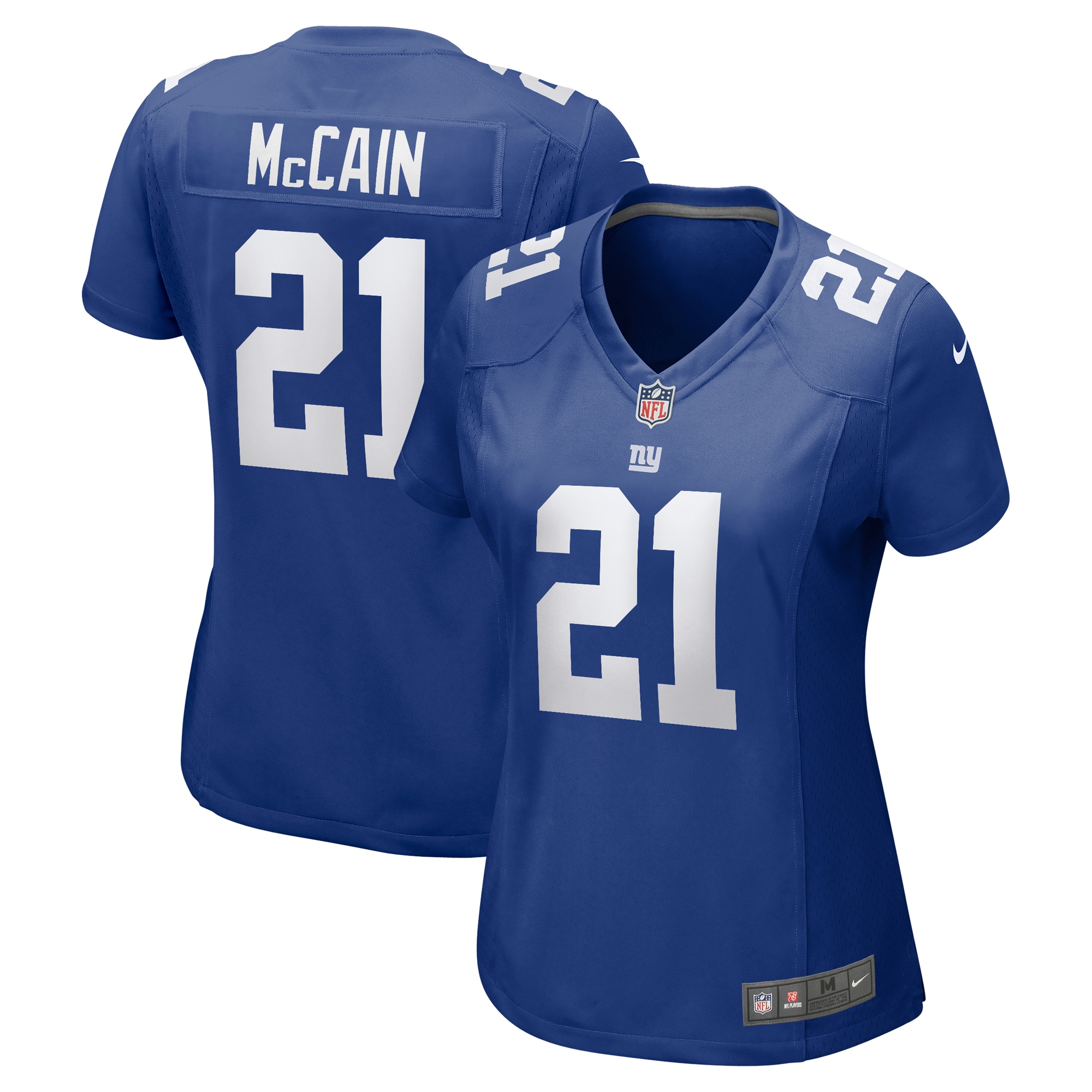 New York Giants Bobby McCain Royal Team Color NFL Jersey Women's