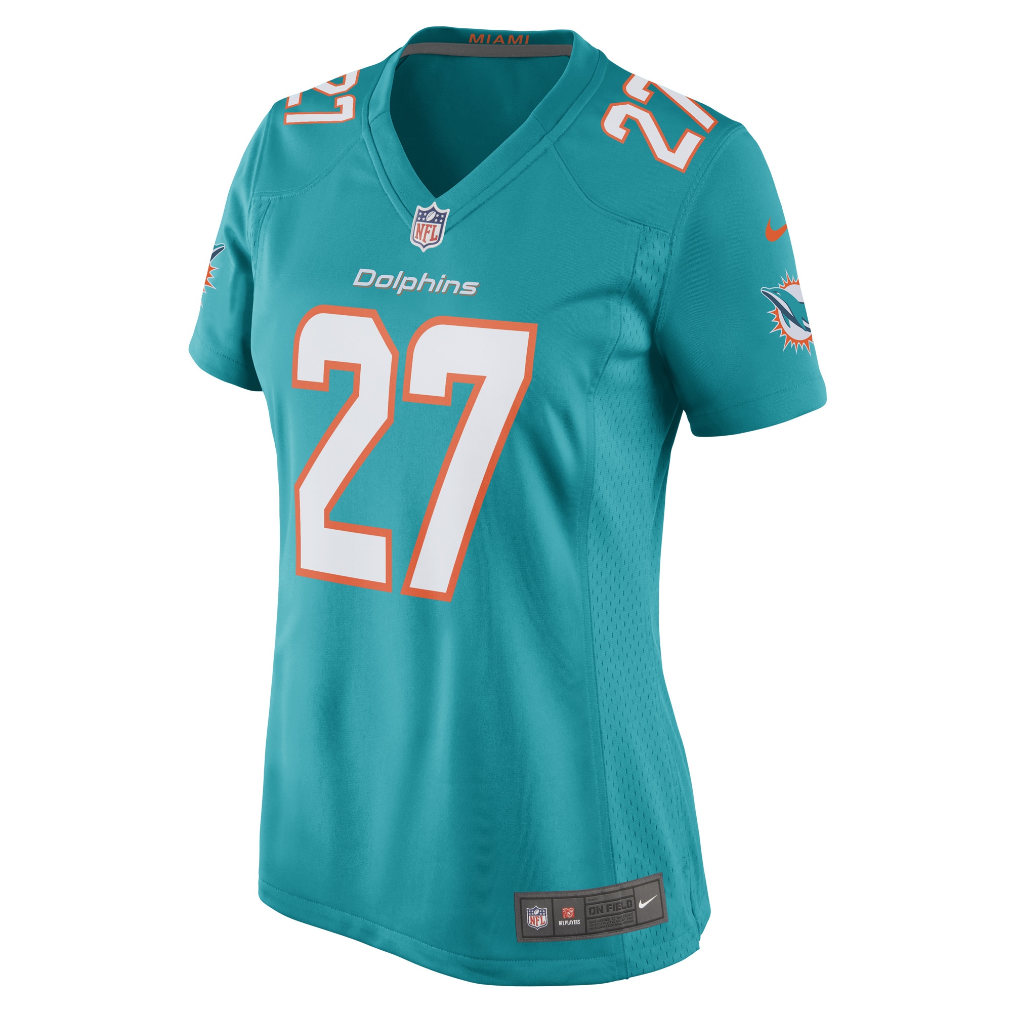 Miami Dolphins Keion Crossen Aqua Game Player NFL Jersey Women's