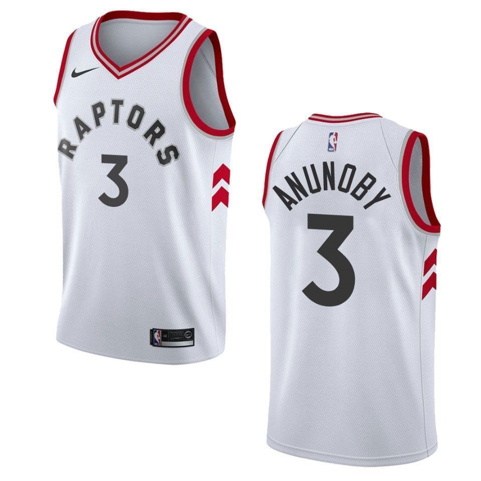 Toronto Raptors 3 Og Anunoby Association Swingman White NBA Jersey Men's