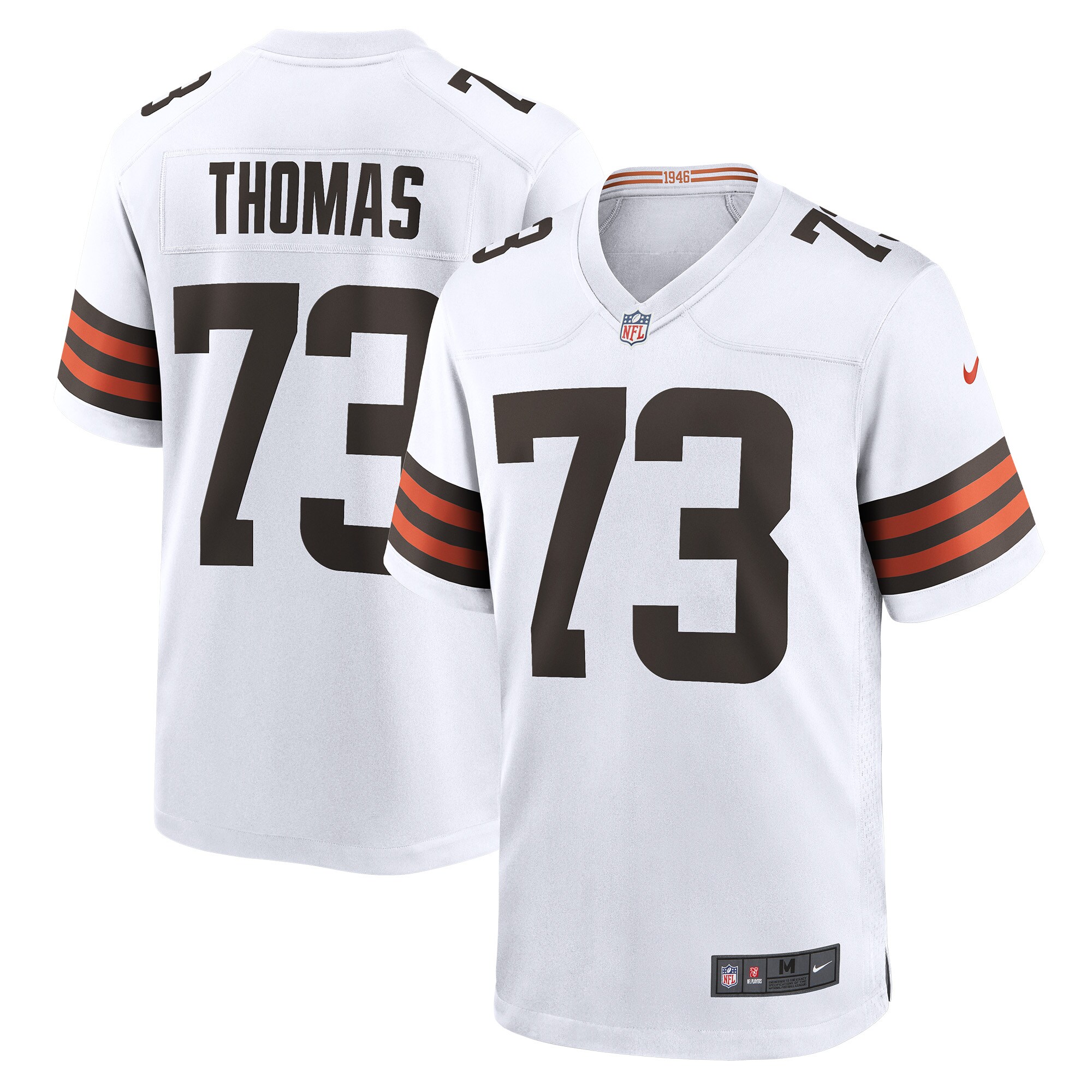 Cleveland Browns Joe Thomas White Retired Game Player NFL Jersey Men's