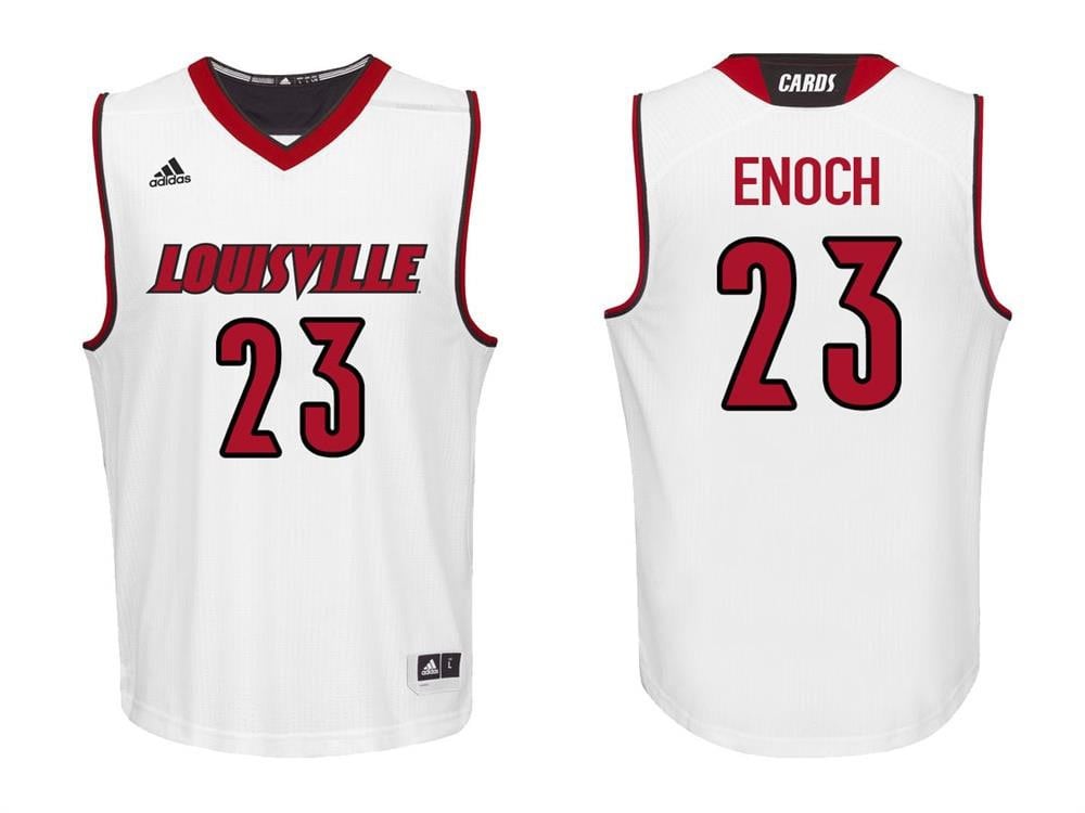 Steven Enoch 2 White College Louisville Cardinals NCAA Jersey Men's