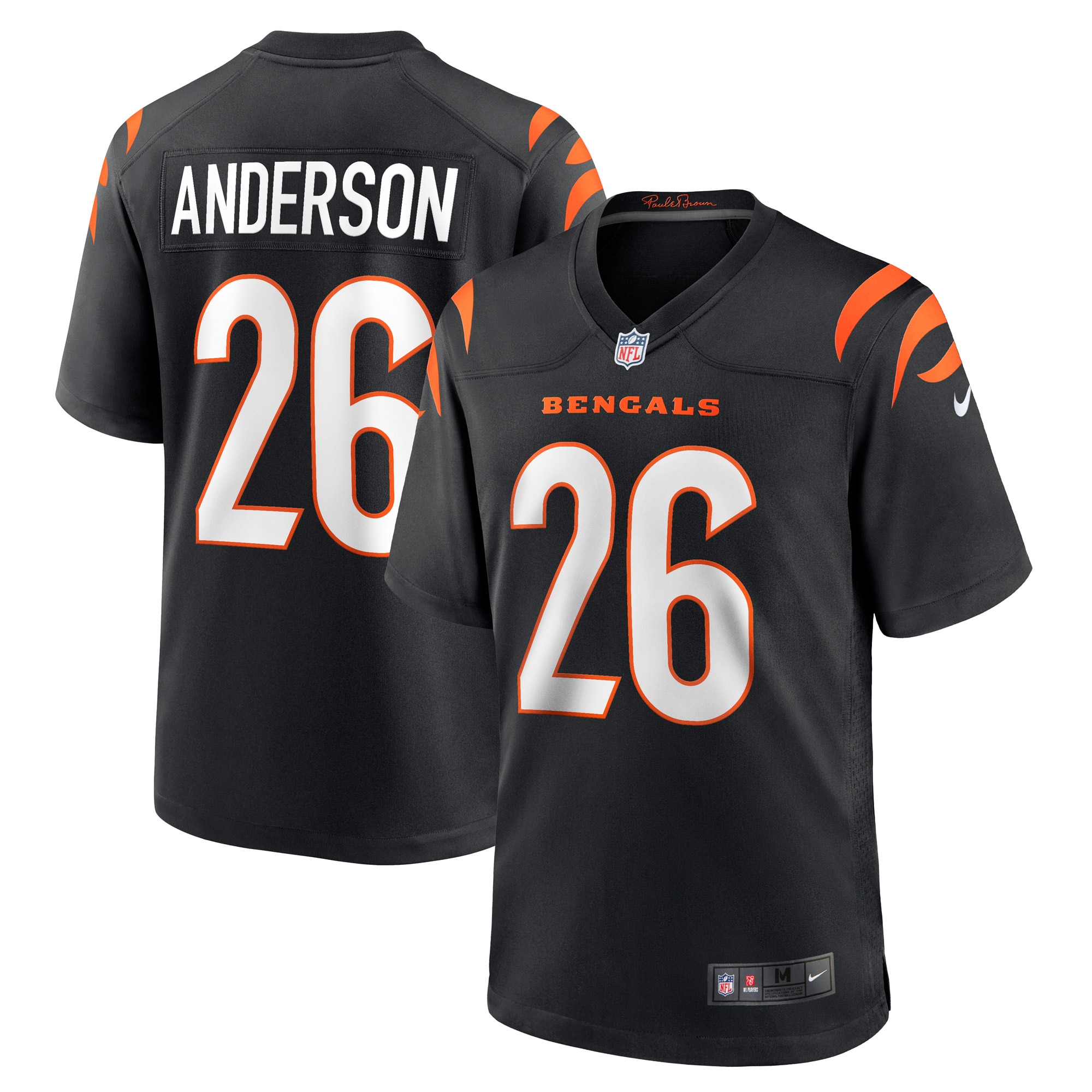 Cincinnati Bengals Tycen Anderson Black Game Player NFL Jersey Men's