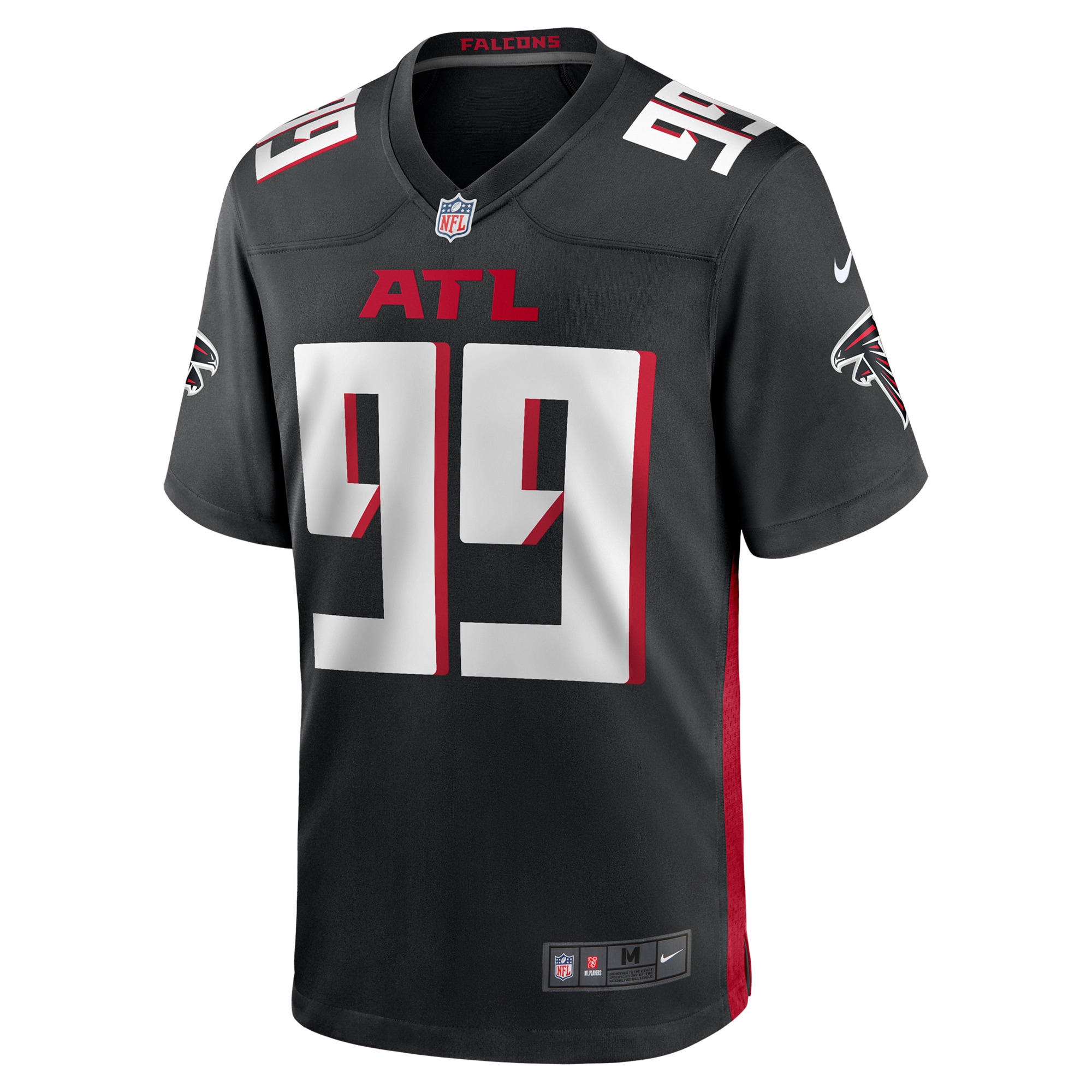 Atlanta Falcons Eddie Goldman Black Team Game NFL Jersey Men's