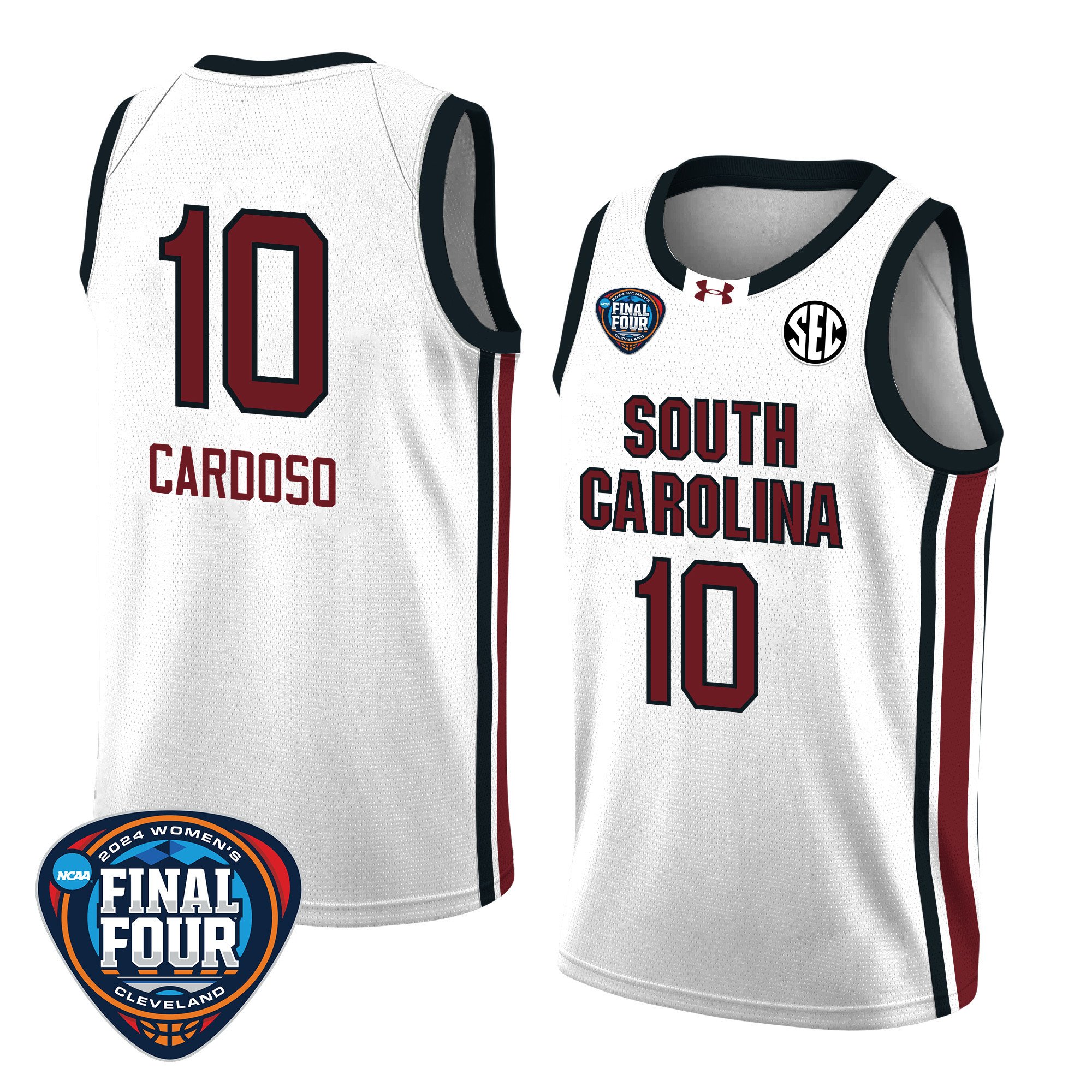 Kamilla Cardoso 10 South Carolina 2024 Final Four Patch Unisex NCAA Jersey Unisex