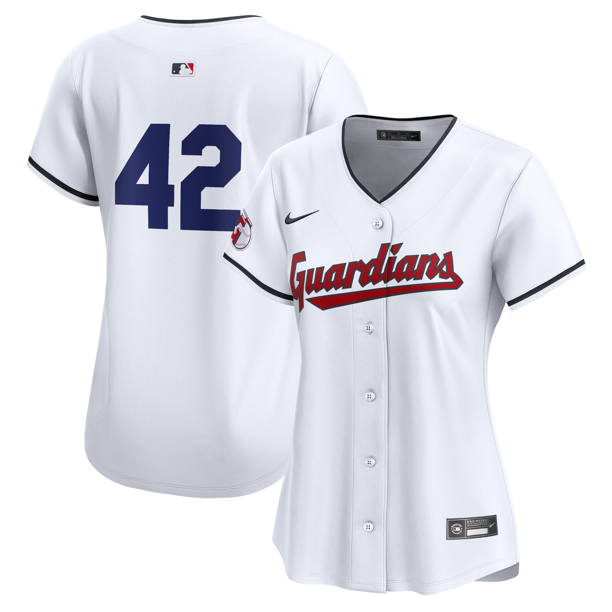 Cleveland Guardians White 2024 Jackie Robinson Day Home Limited MLB Jersey Women's