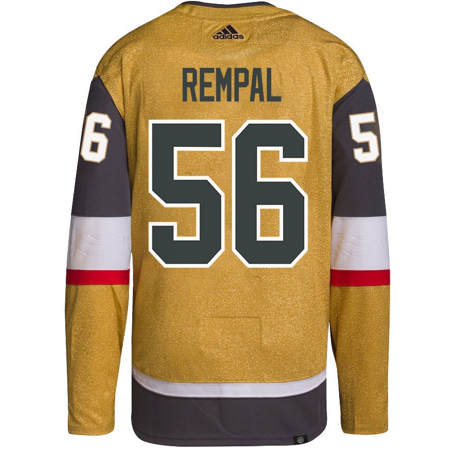 Sheldon Rempal 56 Vegas Golden Knights Stanley Cup 2023 Final Patch Home Breakaway Gold NHL Jersey Men's