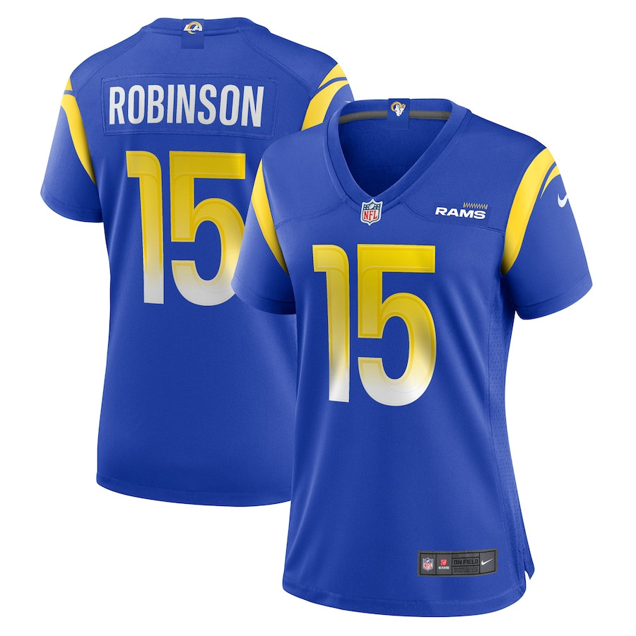 Demarcus Robinson 15 Los Angeles Rams Game Royal NFL Jersey Women's
