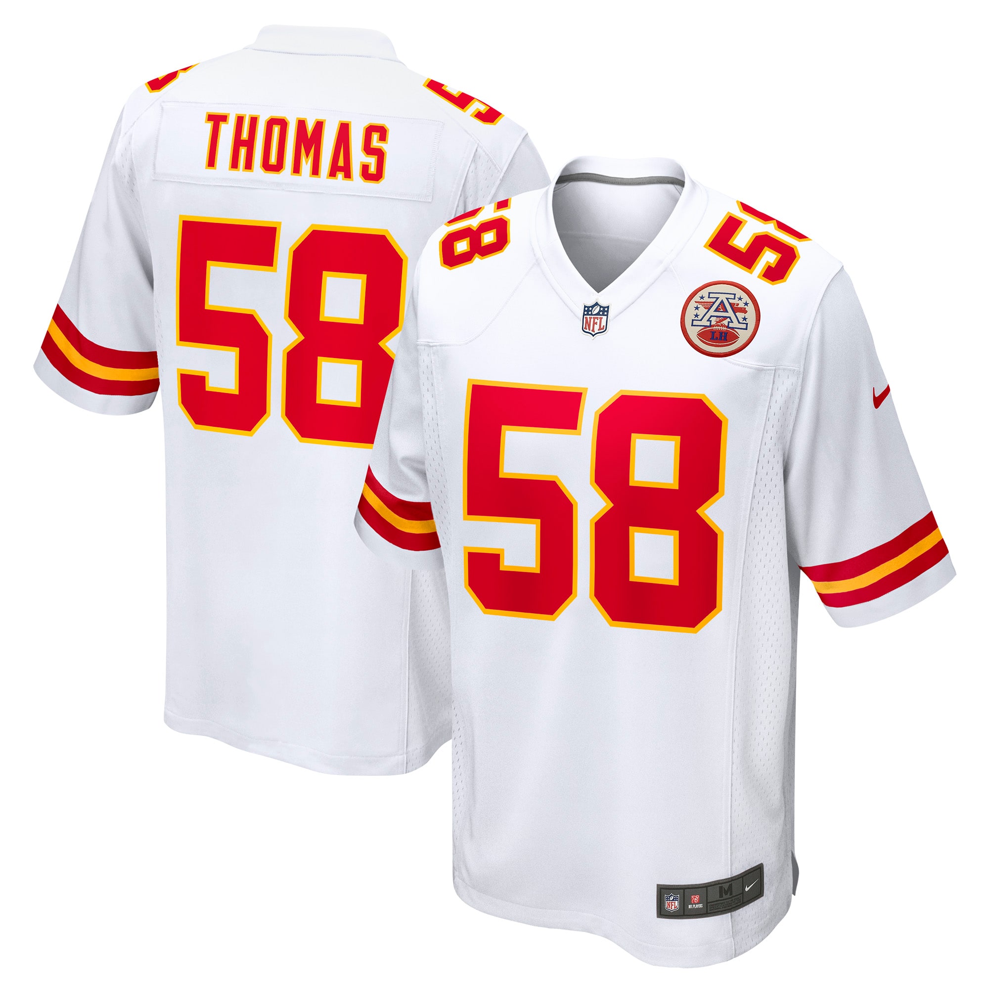 Kansas City Chiefs Derrick Thomas White Retired Player Game NFL Jersey Men's