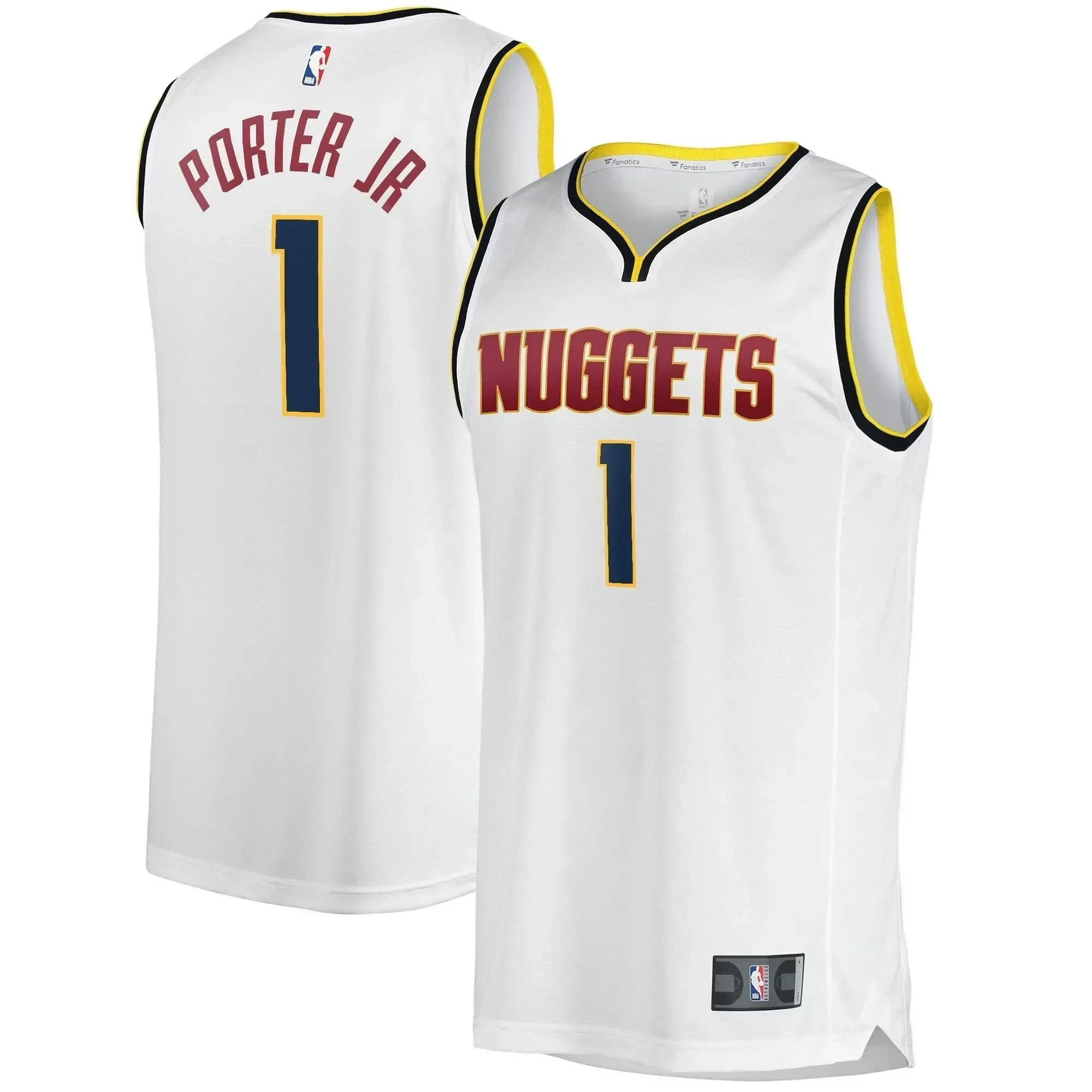 Denver Nuggets 1 Michael Porter Jr. Association Swingman Wihte NBA Jersey Men's