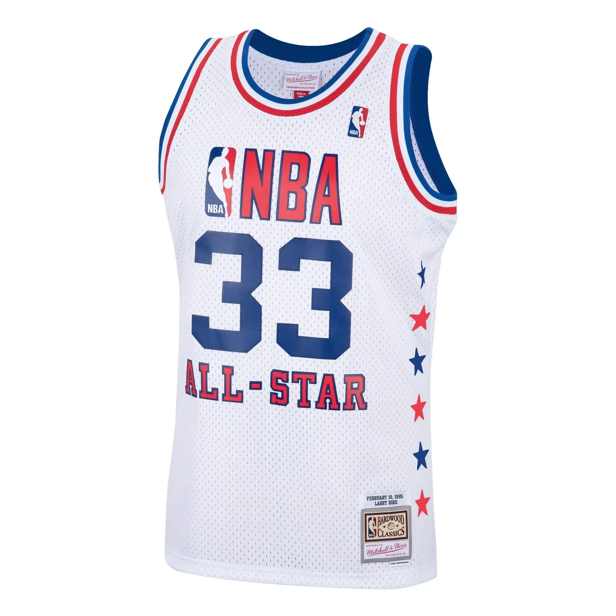 Larry Bird Eastern Conference Mitchell Ness 1985 All Star Game Swingman White NBA Jersey Men's