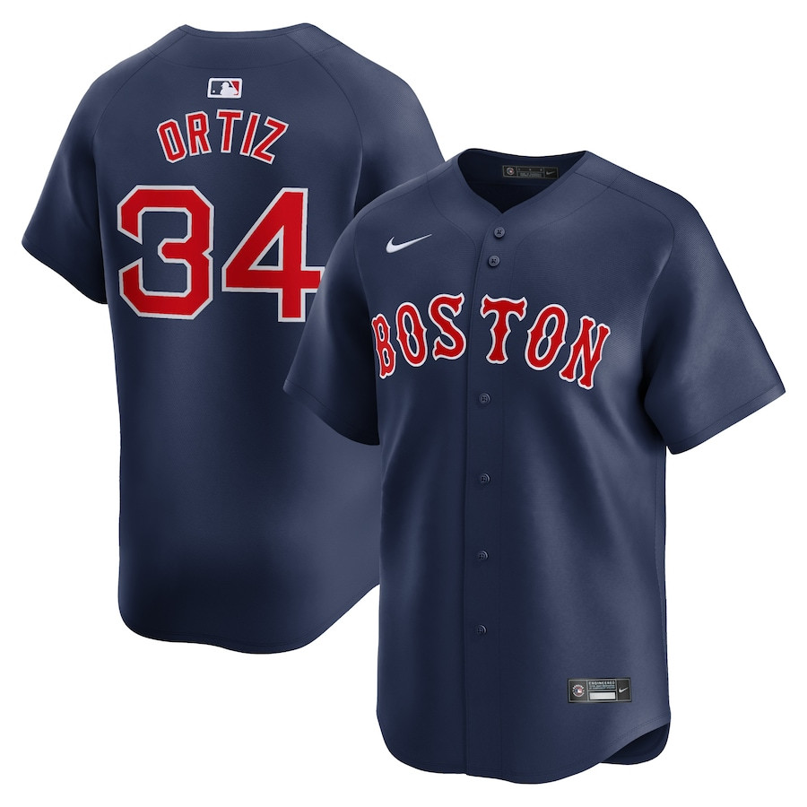 David Ortiz 34 Boston Red Sox Alternate Limited Retired Player Navy MLB Jersey Men's