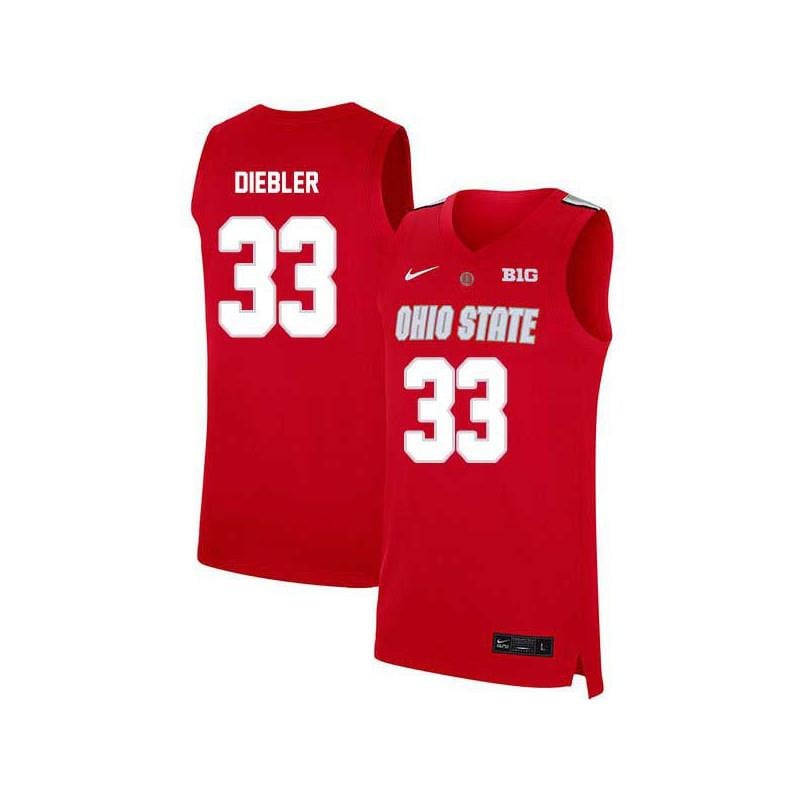 33 Jon Diebler Red Elite Ohio State Buckeyes NCAA Jersey Men's