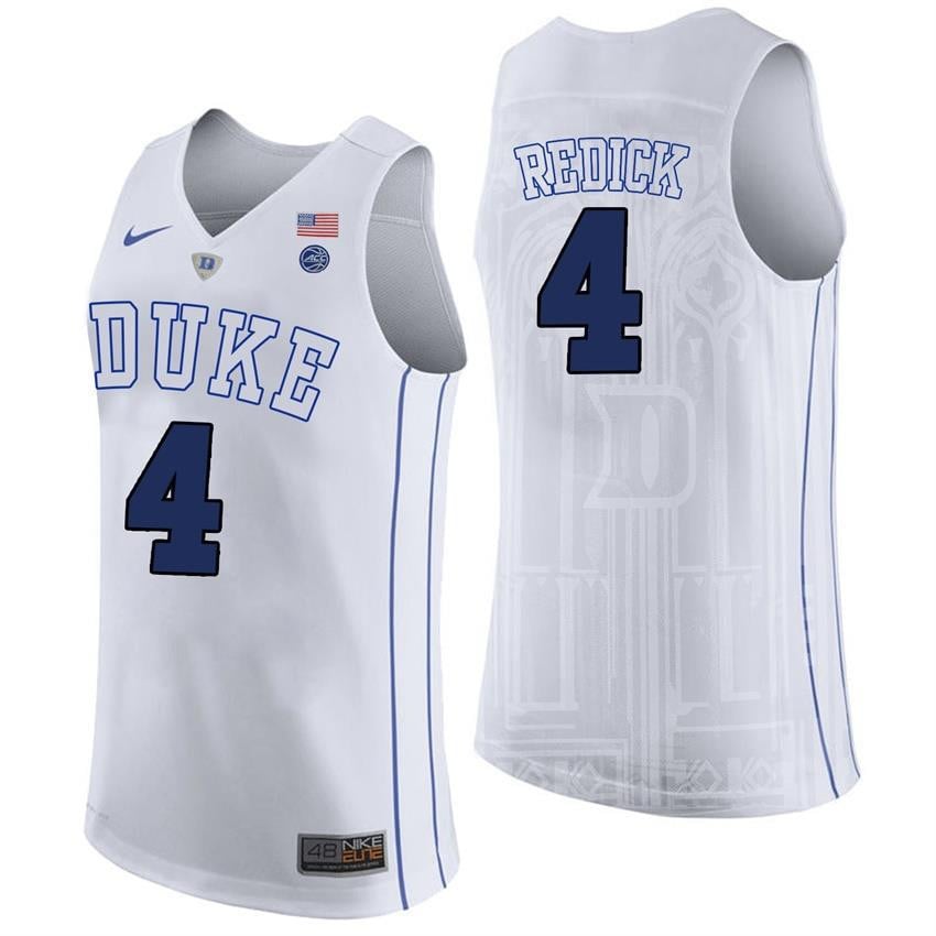Duke Blue Devils 4 JJ Redic White College Player Performance NCAA Jersey Men's