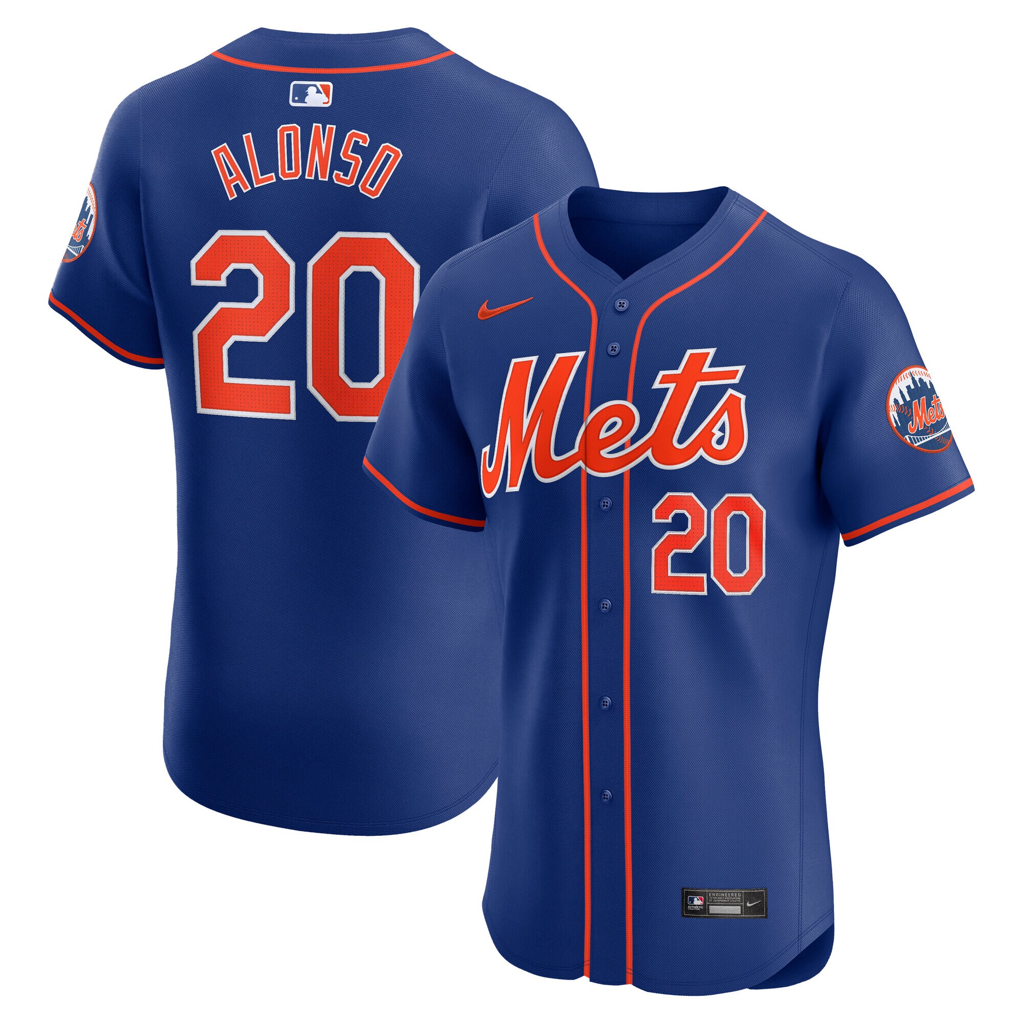 New York Mets Pete Alonso Royal 2nd Alternate Elite Player MLB Jersey Men's