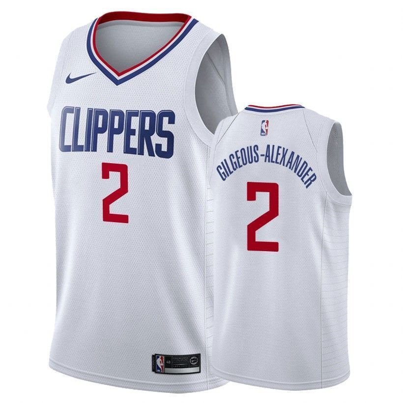 Los Angeles Clippers Shai Gilgeous-alexander 2 Associatio White NBA Jersey Men's
